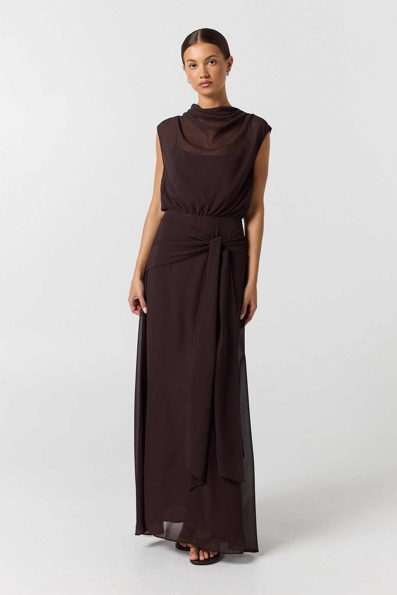 Elka Maxi Dress (Chocolate)