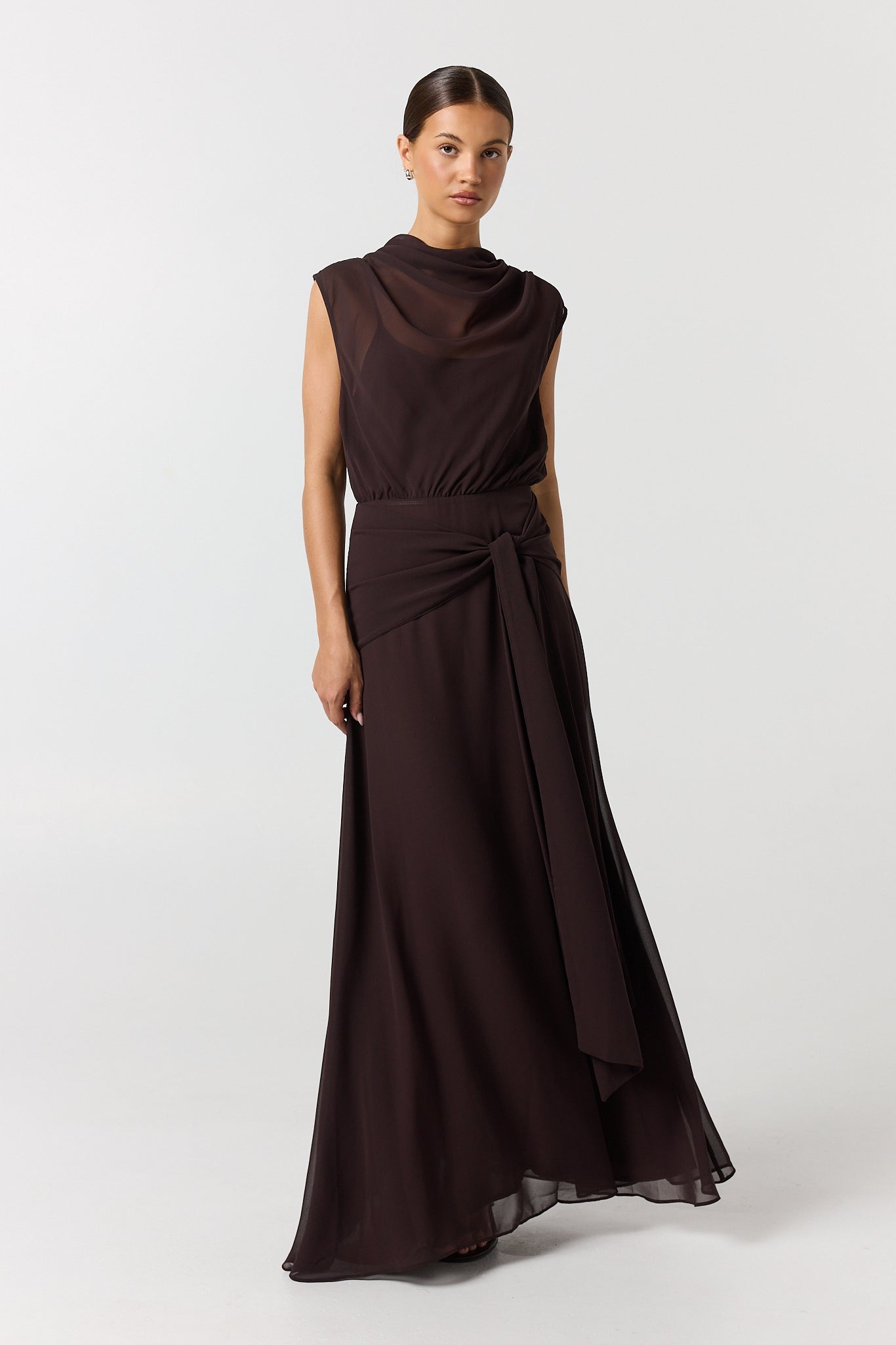 Elka Maxi Dress (Chocolate)