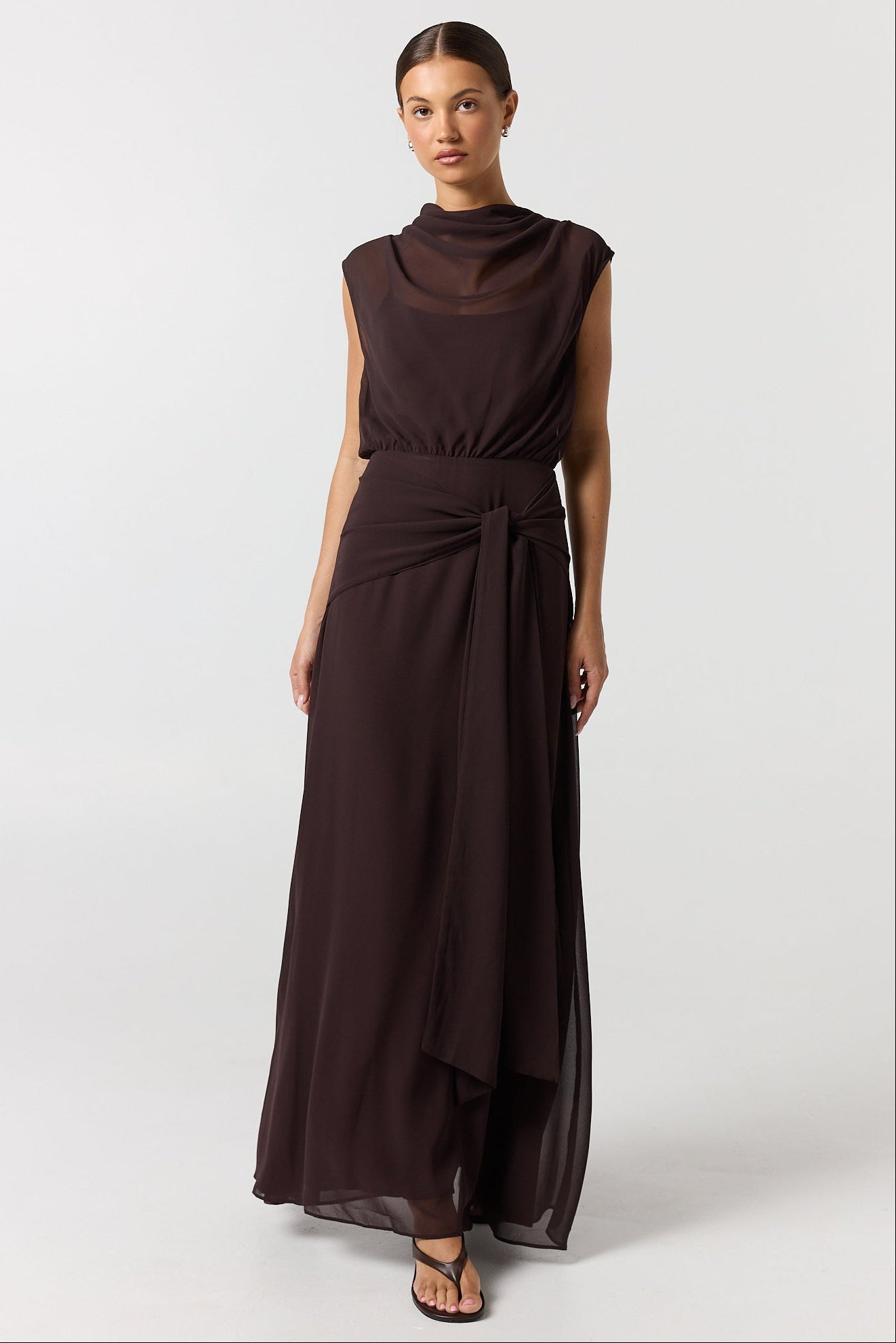 Elka Maxi Dress (Chocolate)