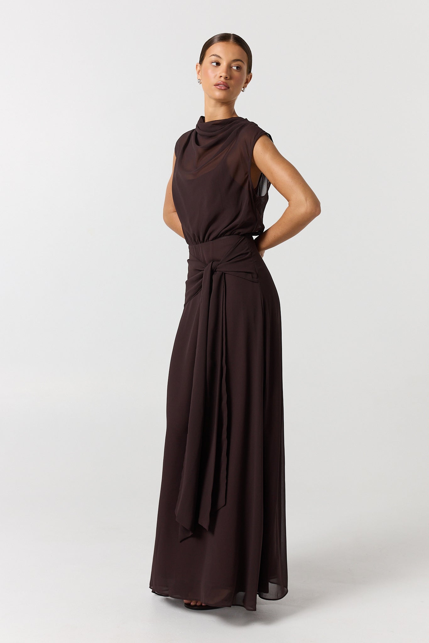 Elka Maxi Dress (Chocolate)