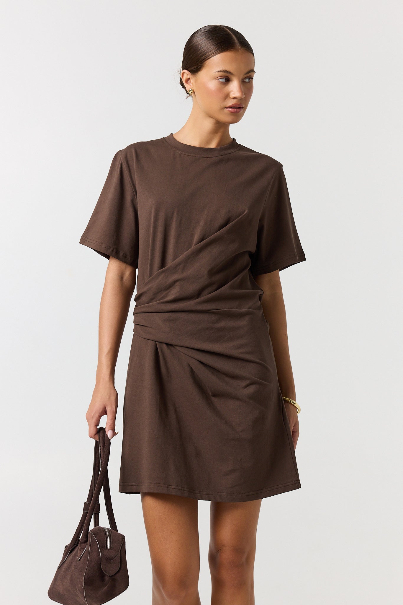 Blythe Mini Dress (Chocolate)