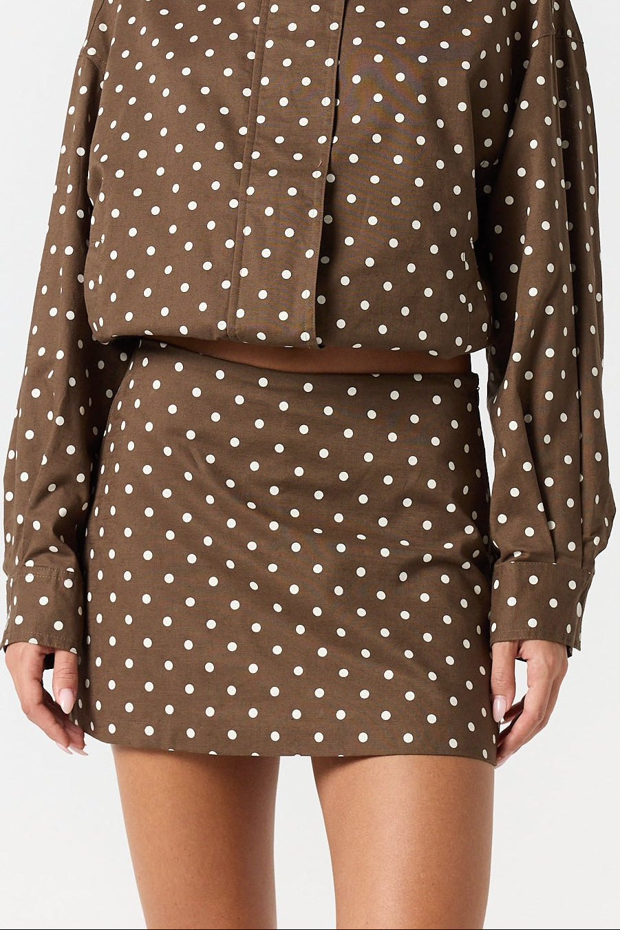 Lennox Mini Skort (Chocolate Polka)