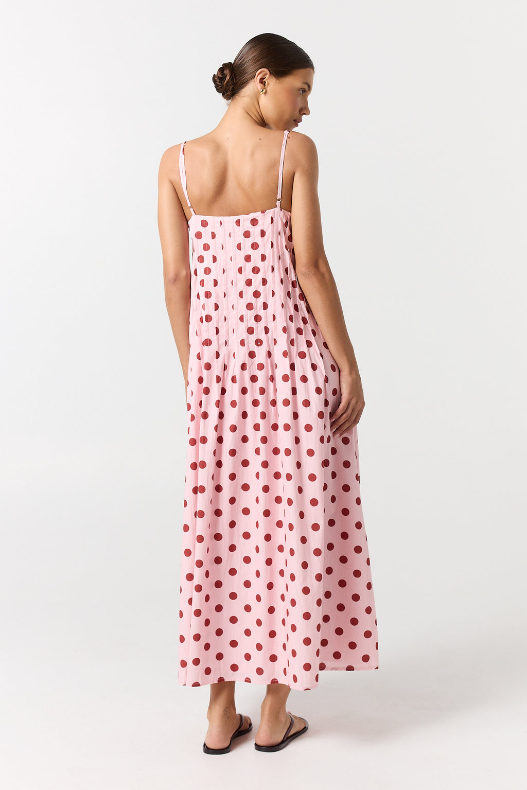 Conni Maxi Dress (Pink/Red Polka)