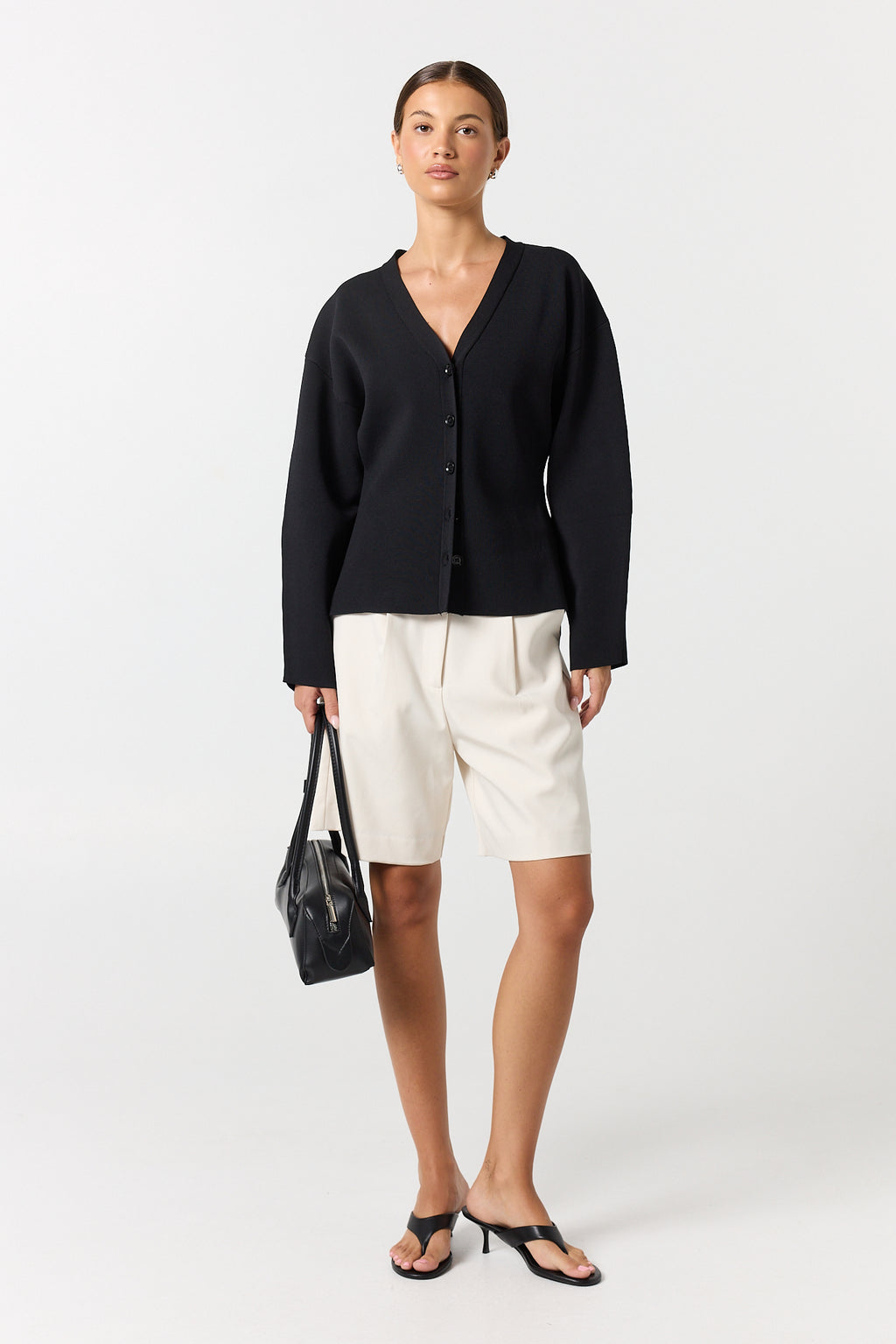 Matilda Cinched Cardigan (Black)