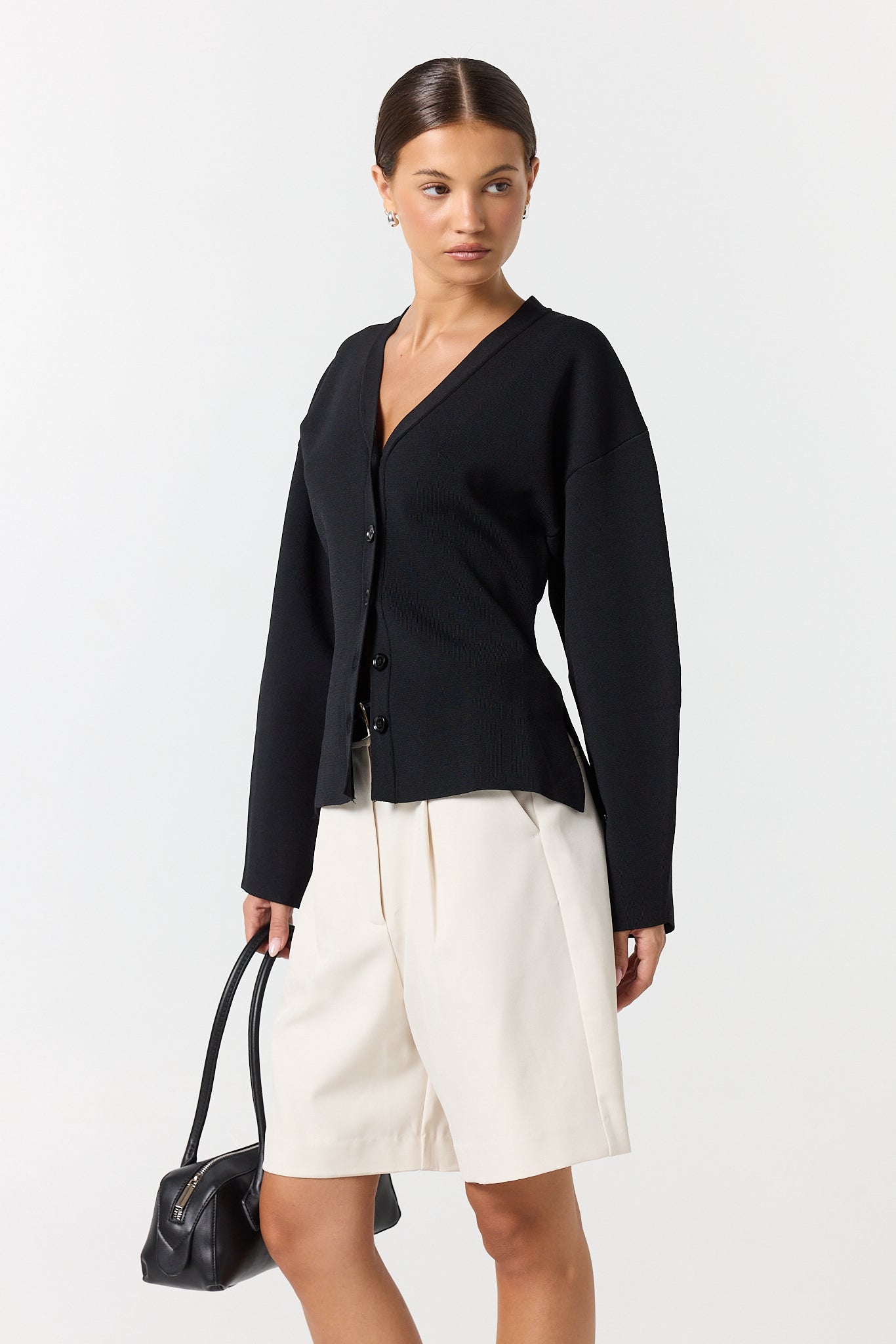 Matilda Cinched Cardigan (Black)