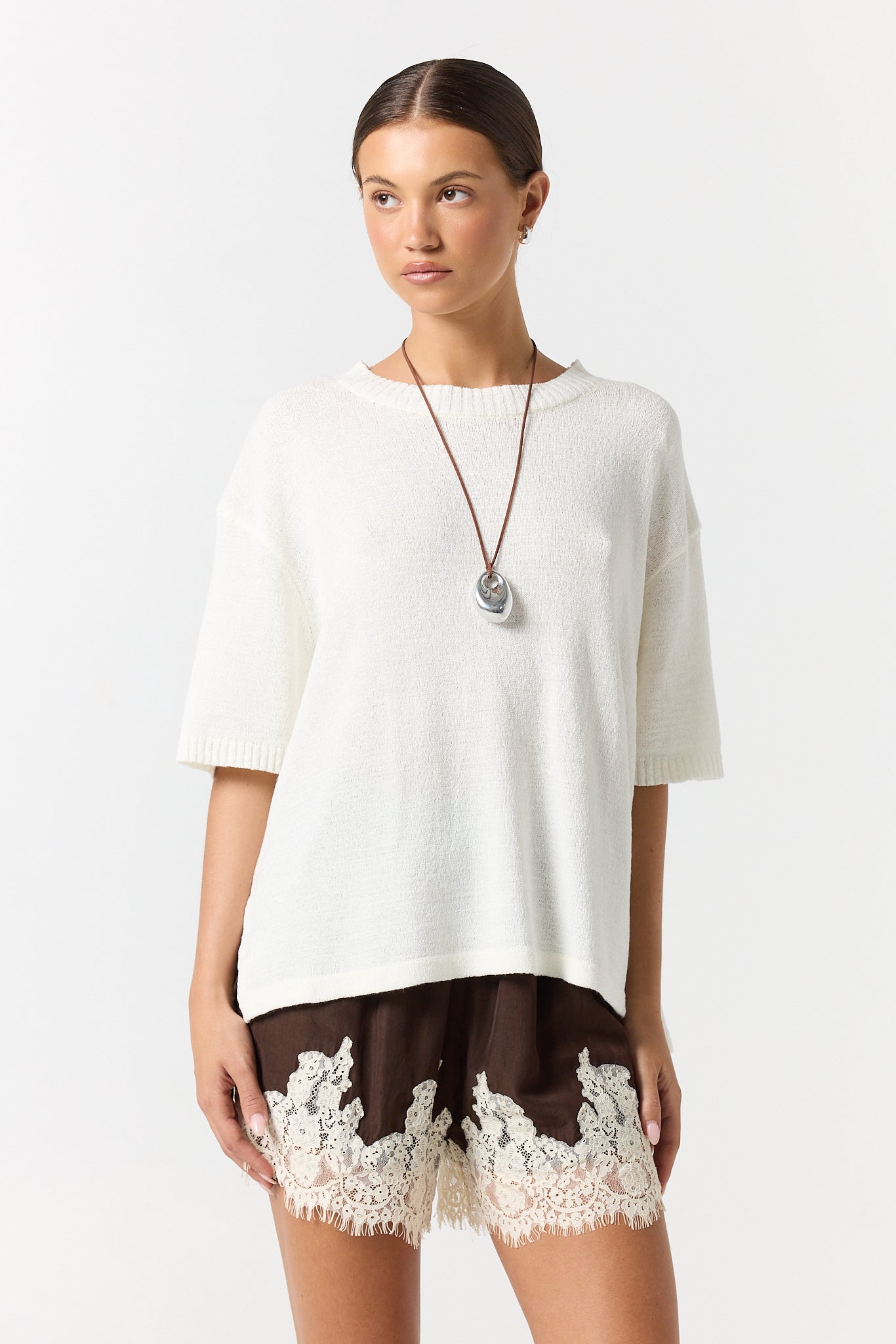Adeline Knit Top (White)