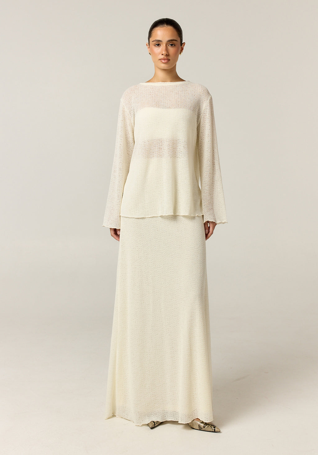 Goldie Knit Set (Cream)