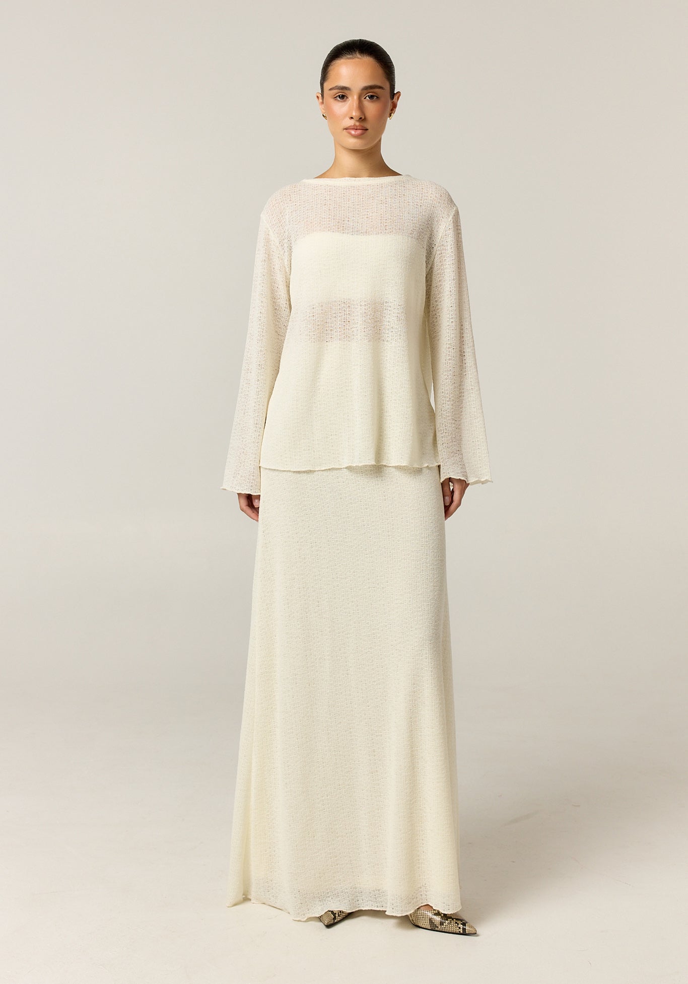 Goldie Knit Set (Cream)