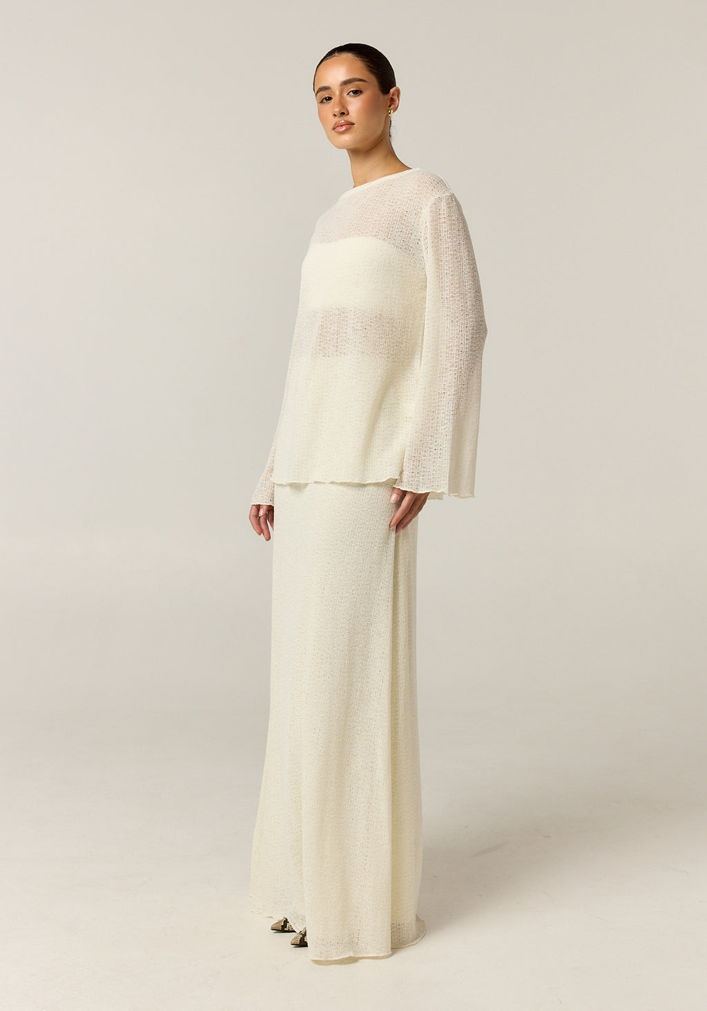 Goldie Knit Set (Cream)
