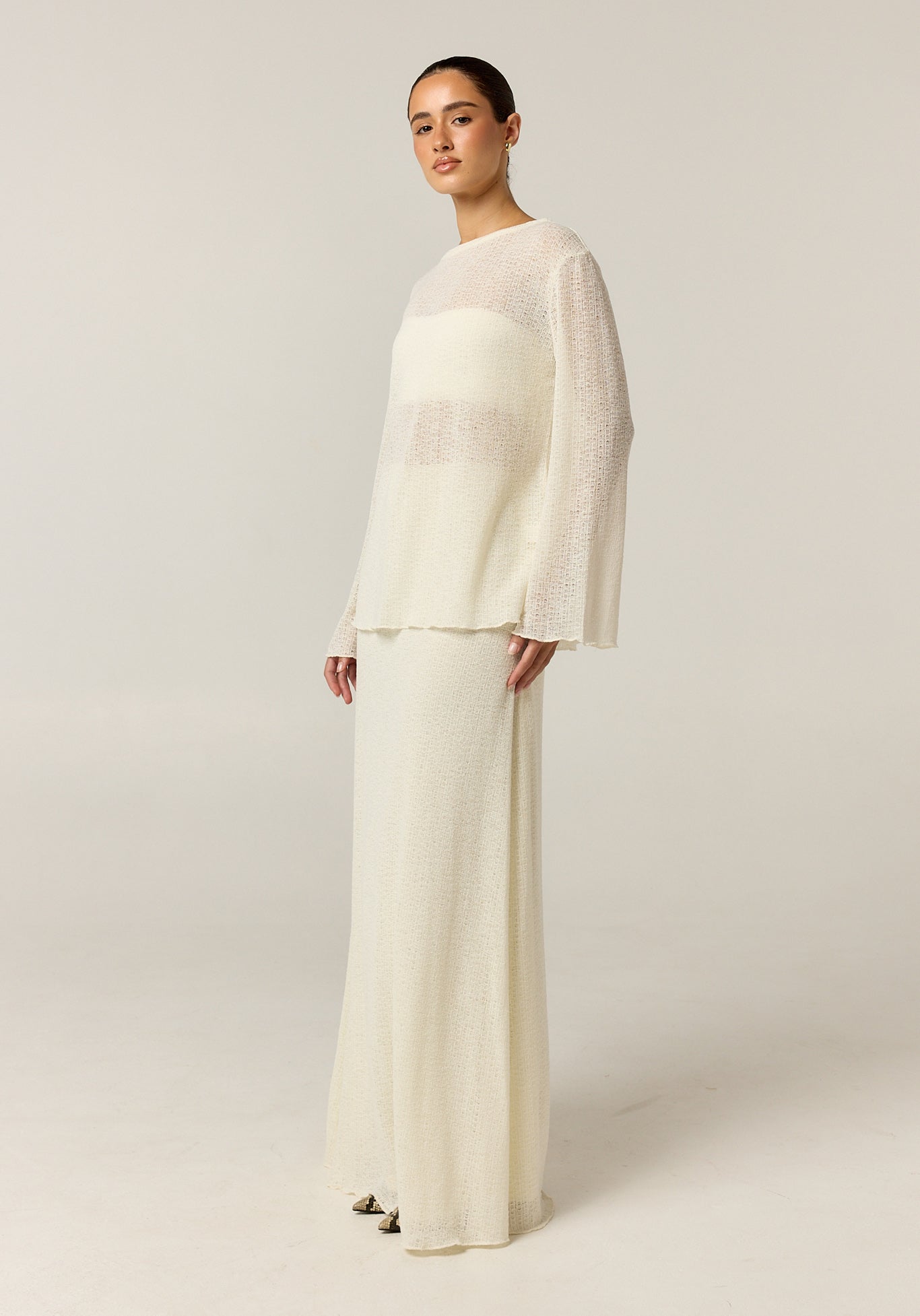 Goldie Knit Set (Cream)