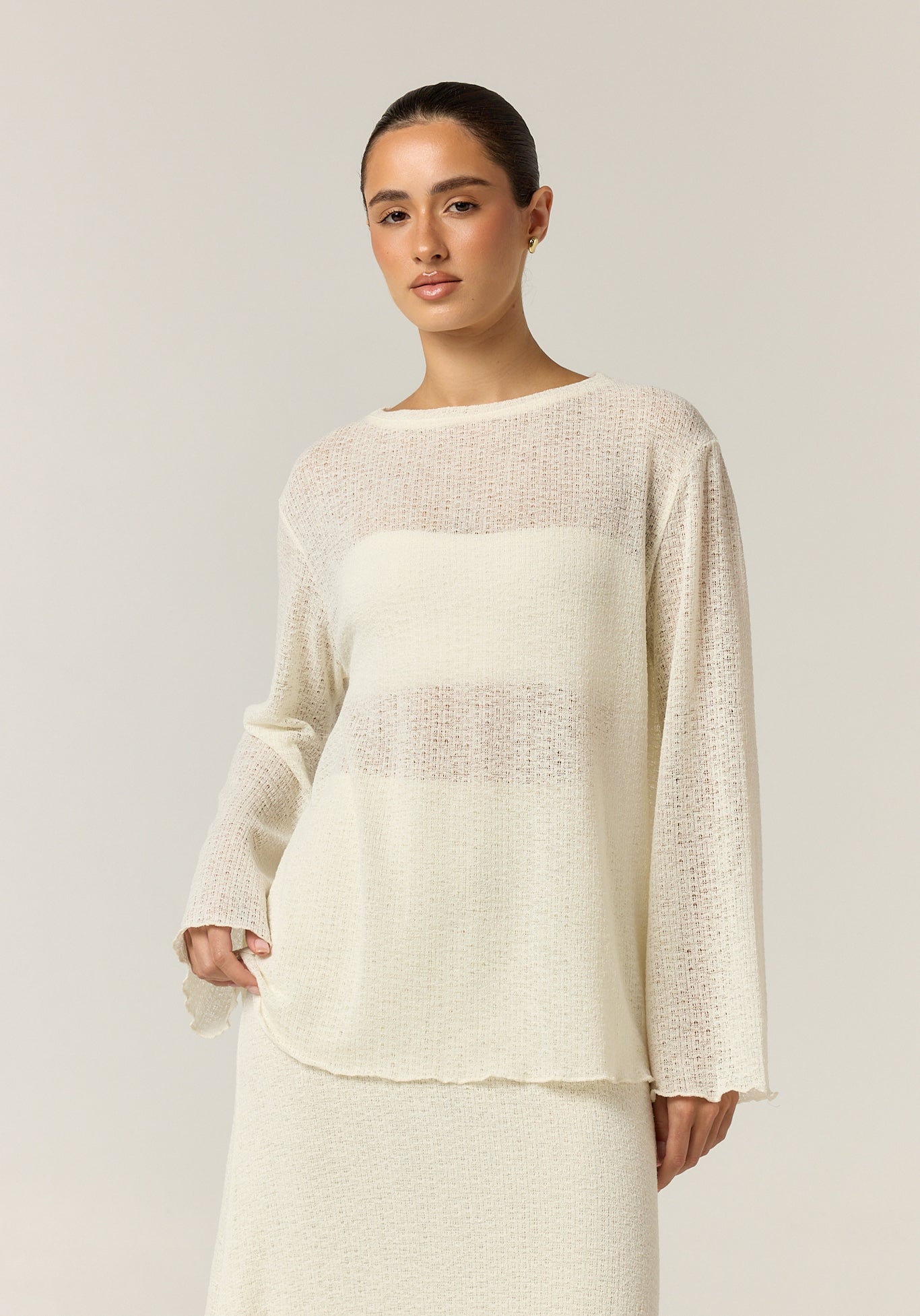 Goldie Knit Set (Cream)