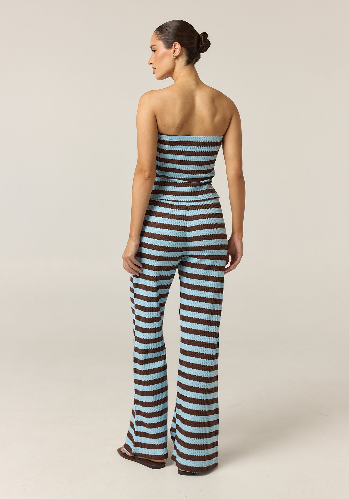 Yasmin Knit Set (Choc/Blue Stripe)