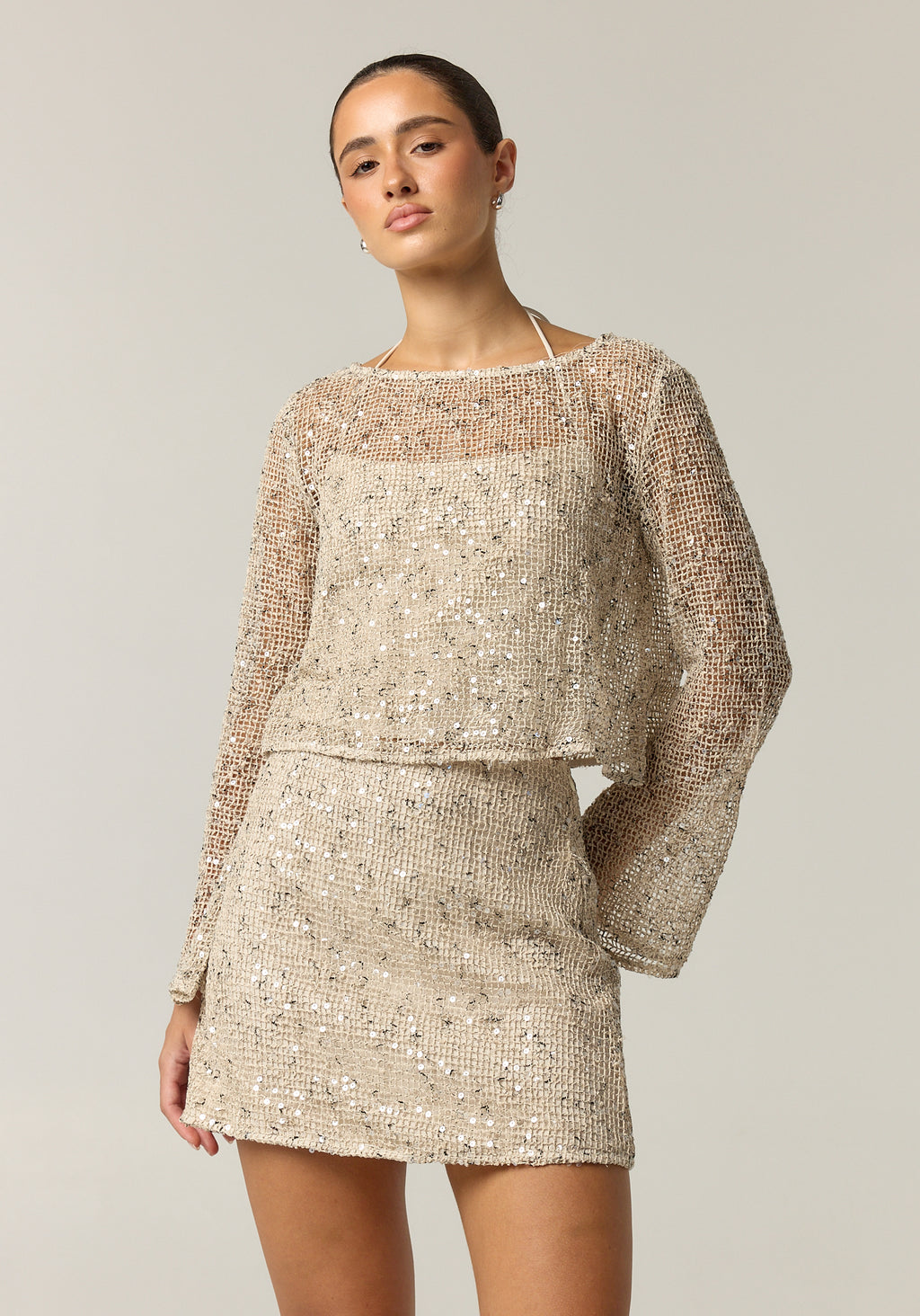 Edela Sequin Set (Beige)