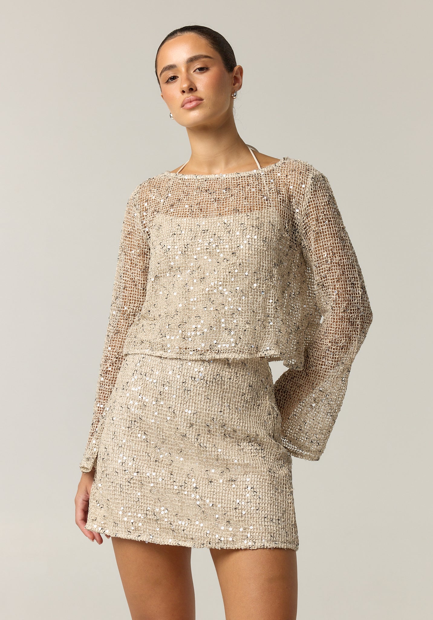 Edela Sequin Set (Beige)