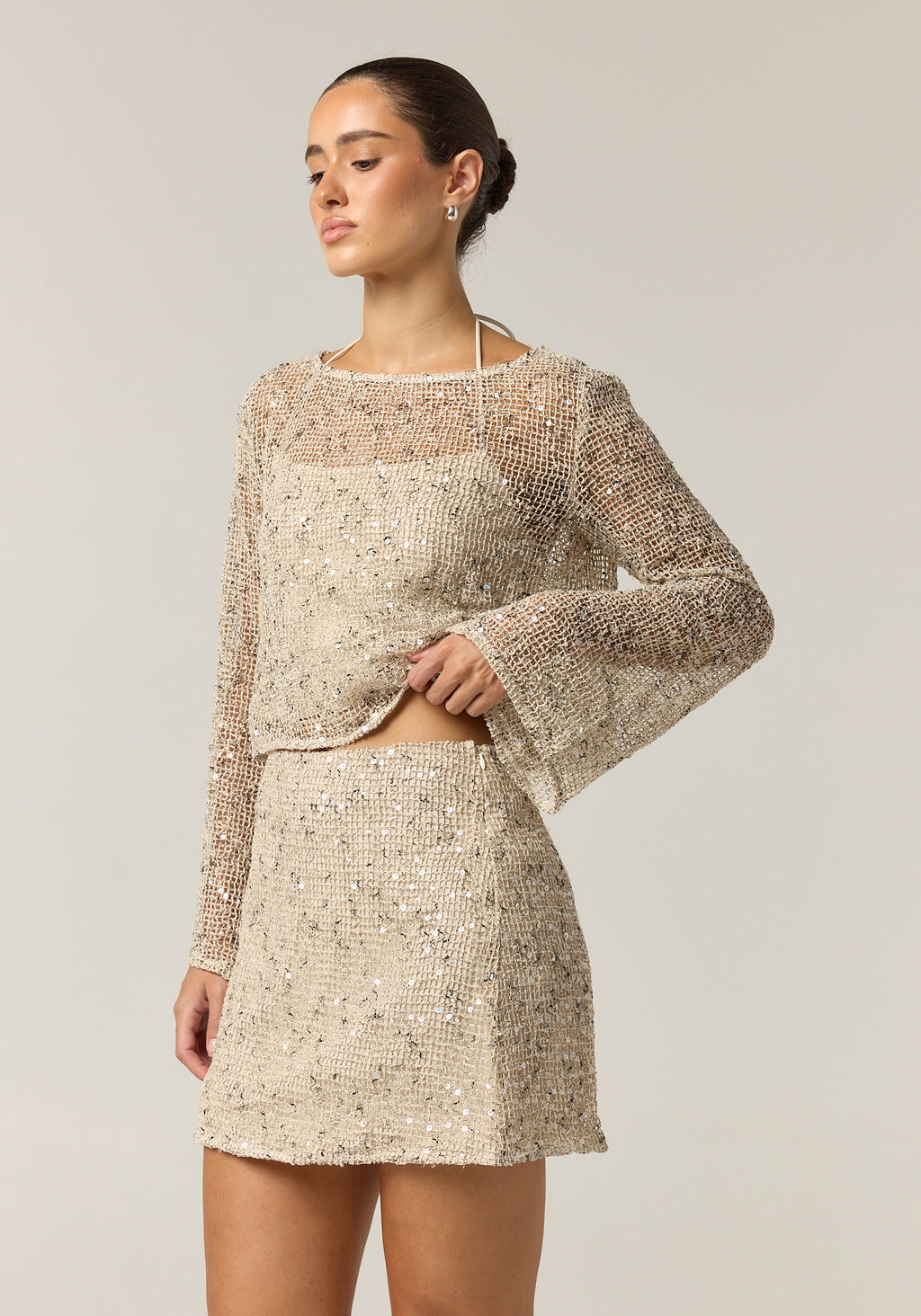 Edela Sequin Set (Beige)