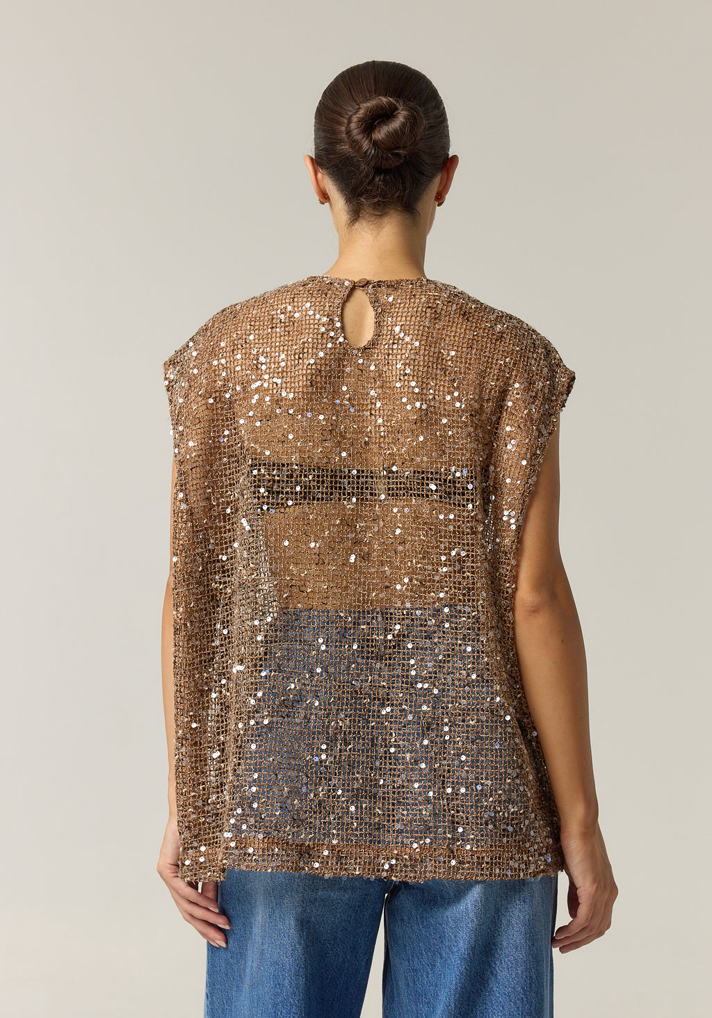 Edela Sequin Top (Chocolate)