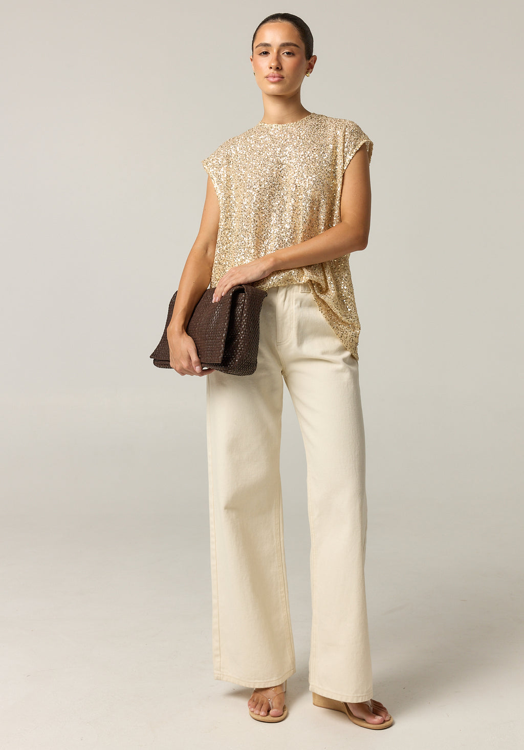 Stevie Sequin Top (Gold)