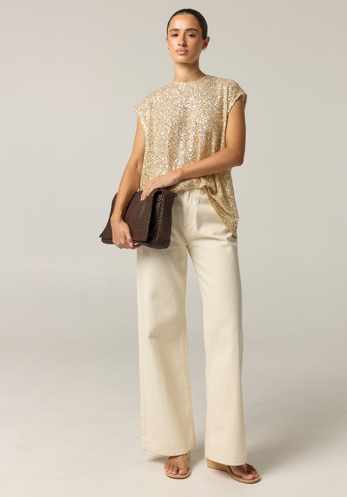 Stevie Sequin Top (Gold)