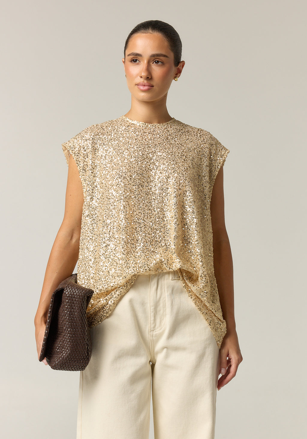 Stevie Sequin Top (Gold)