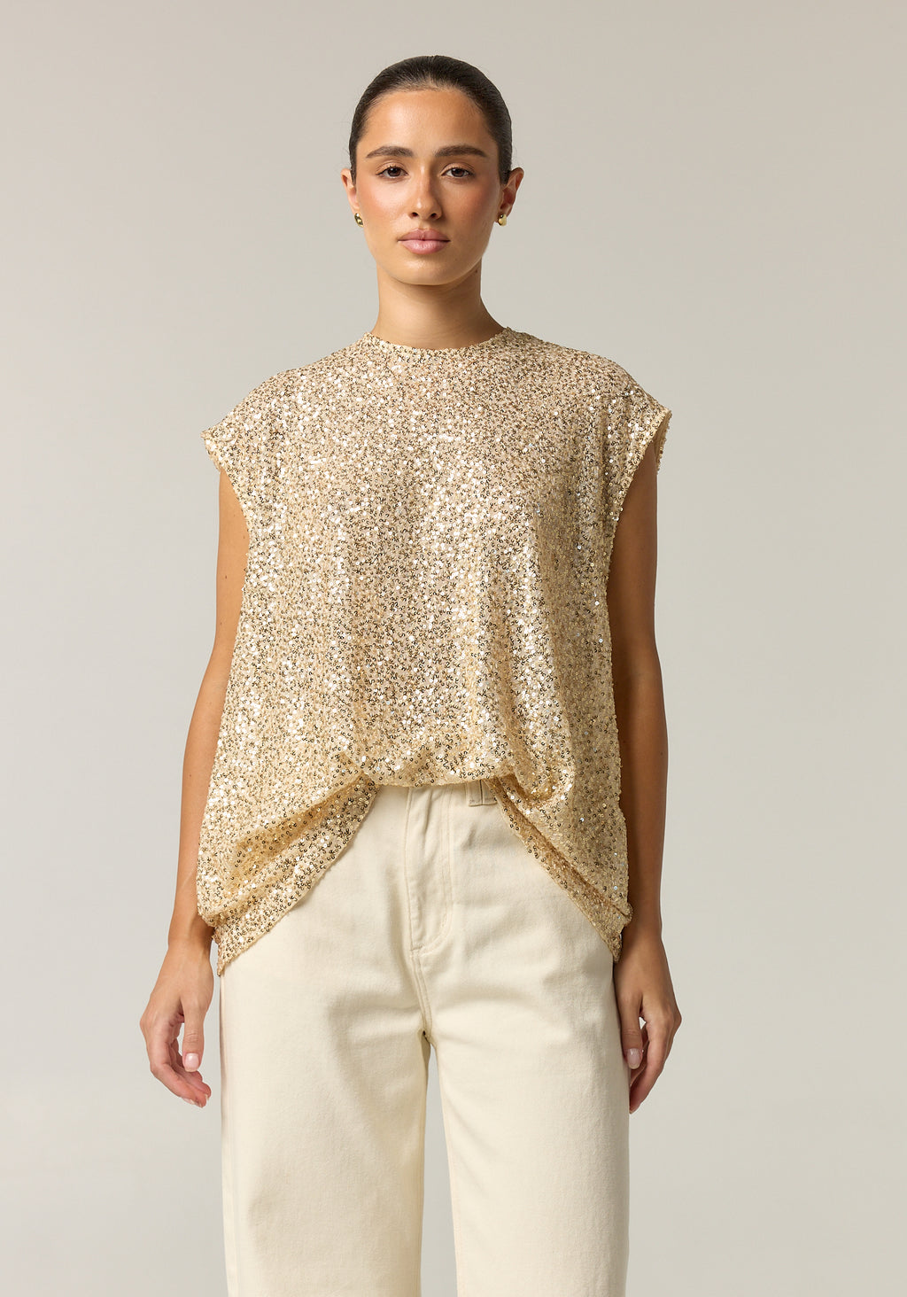 Stevie Sequin Top (Gold)