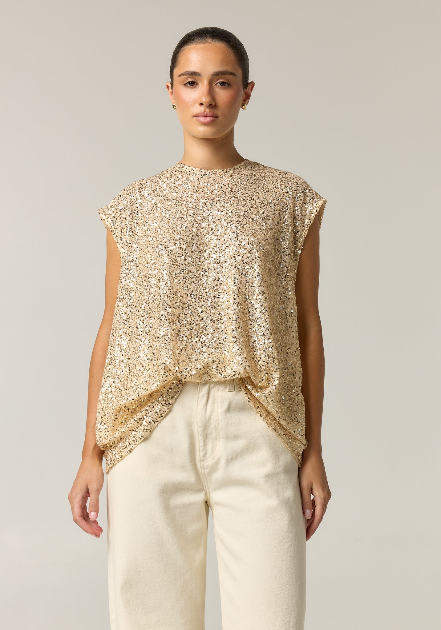 Stevie Sequin Top (Gold)