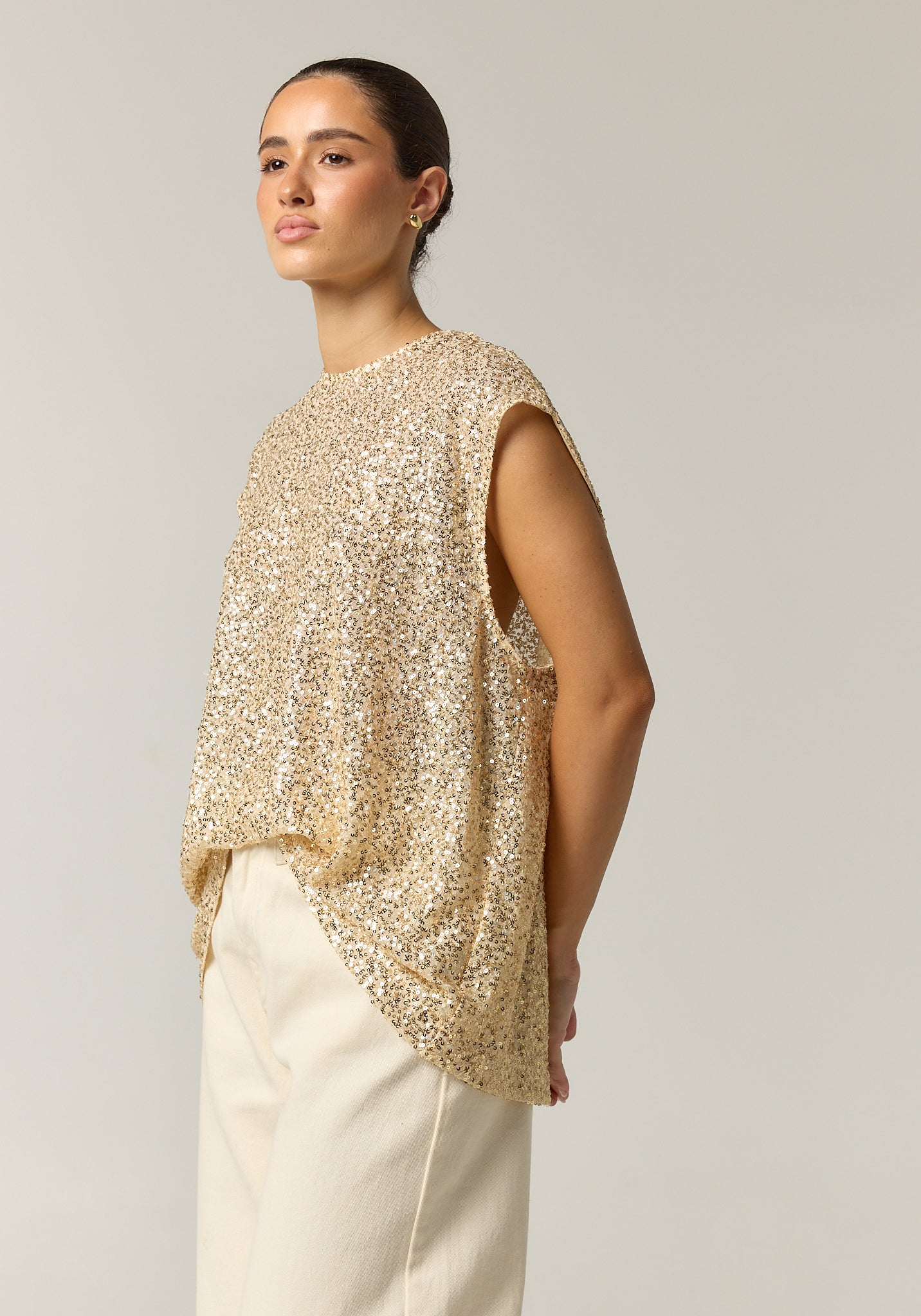 Stevie Sequin Top (Gold)