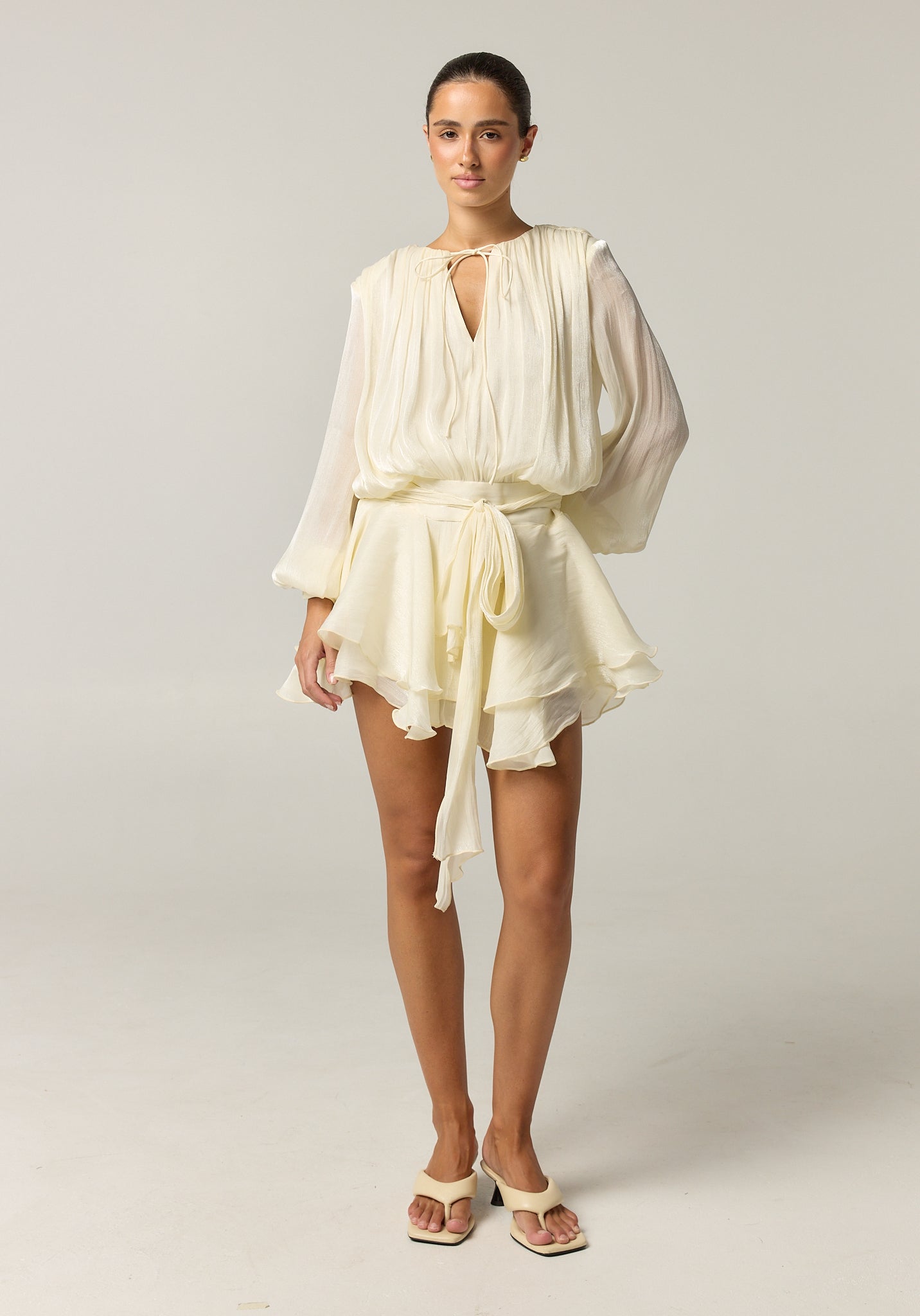 Faythe Mini Dress (Cream)