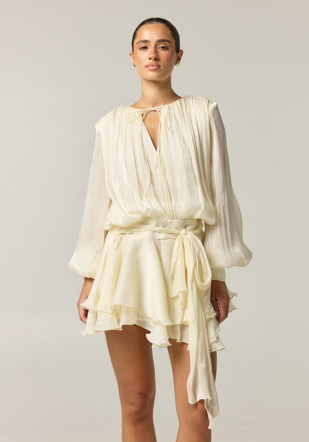 Faythe Mini Dress (Cream)