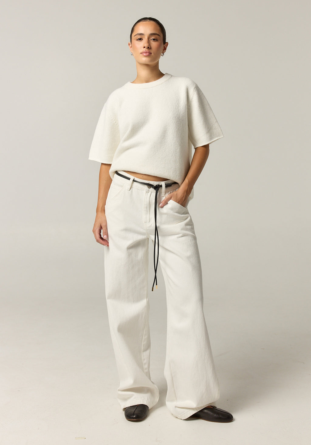 Maeve Knit Top (White)