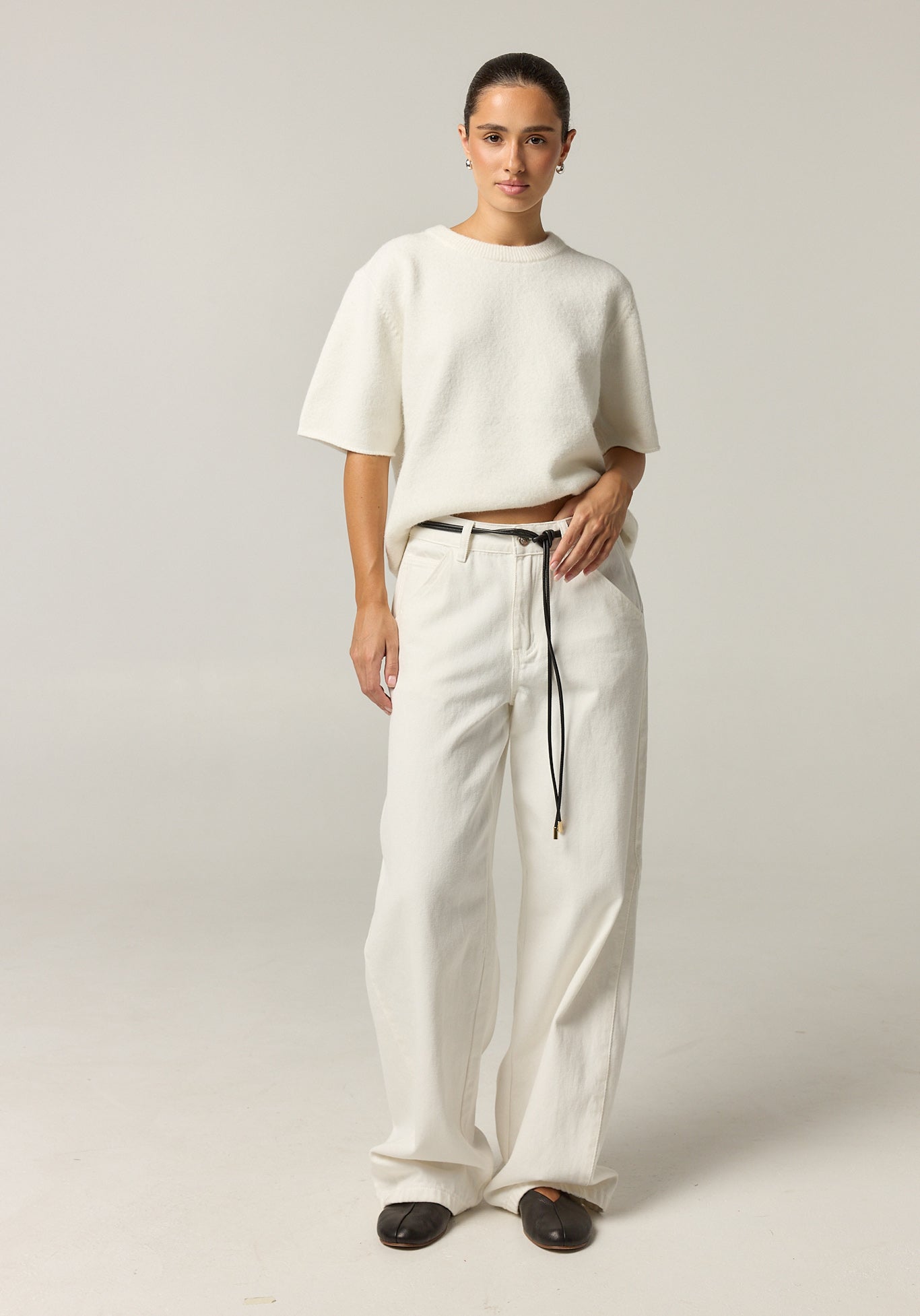 Maeve Knit Top (White)