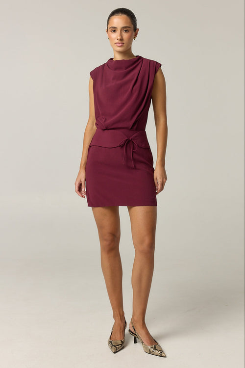 Kalani Mini Dress (Wine)