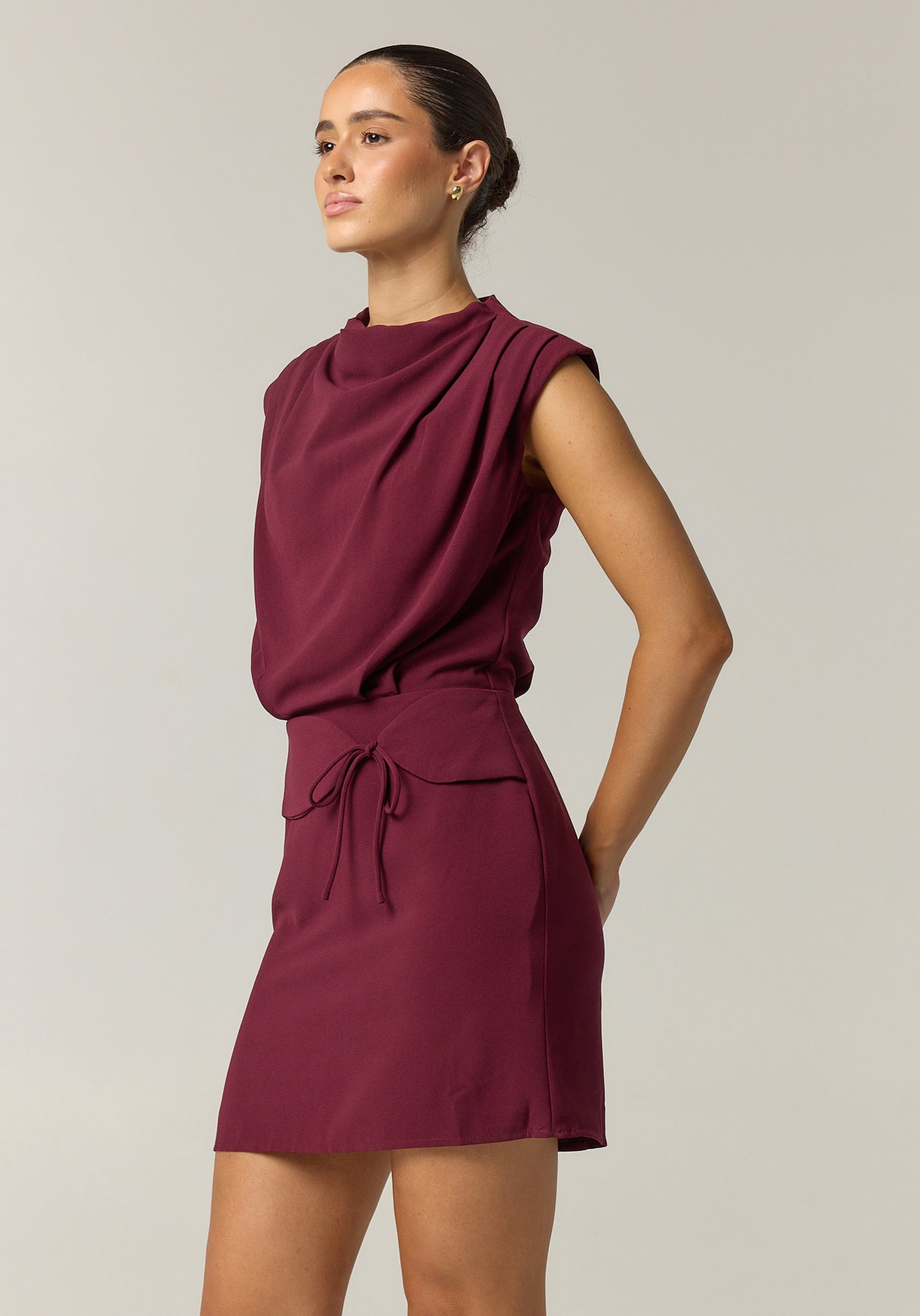 Kalani Mini Dress (Wine)