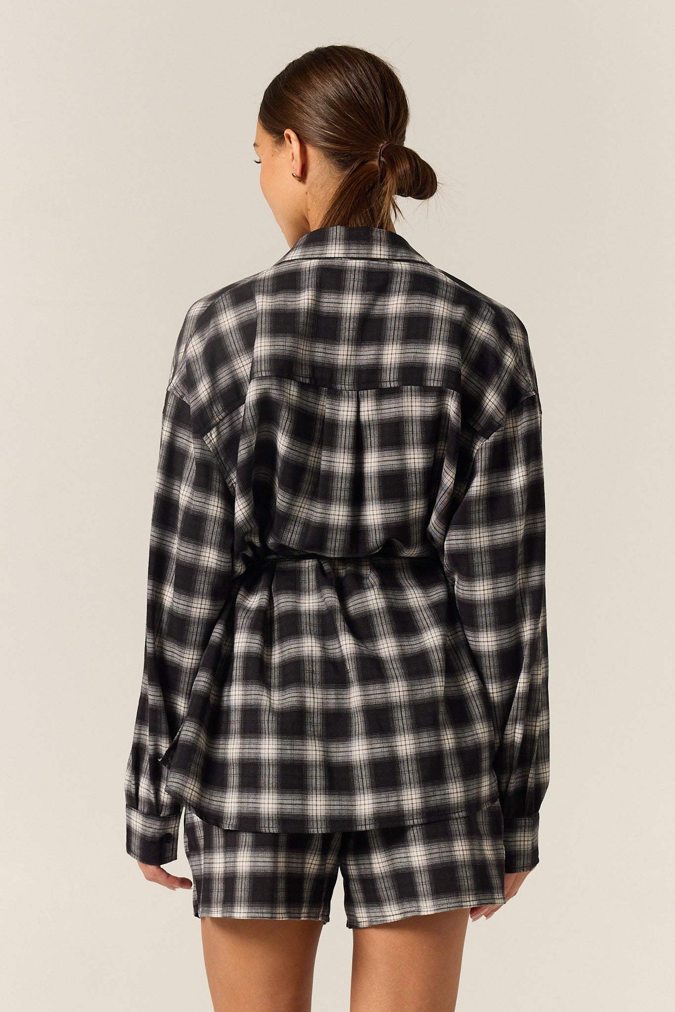 Lainey Shirt (Black Plaid)