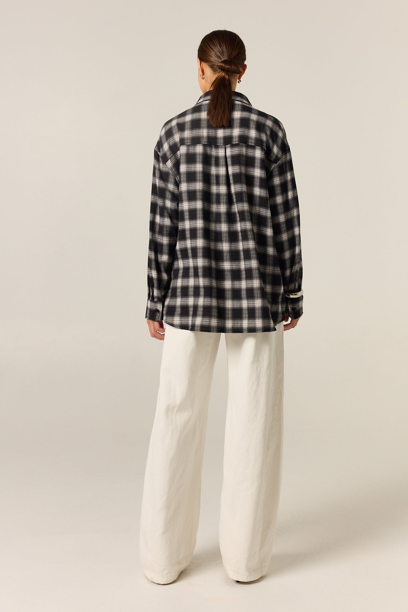Lainey Shirt (Black Plaid)