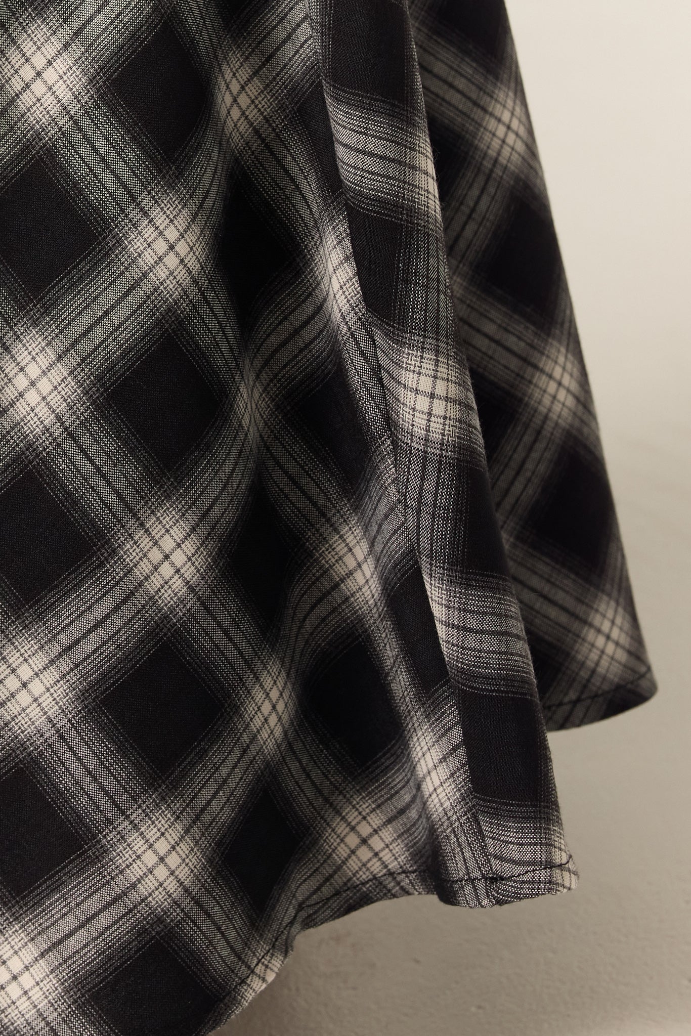 Lainey Midi Skirt (Black Plaid)