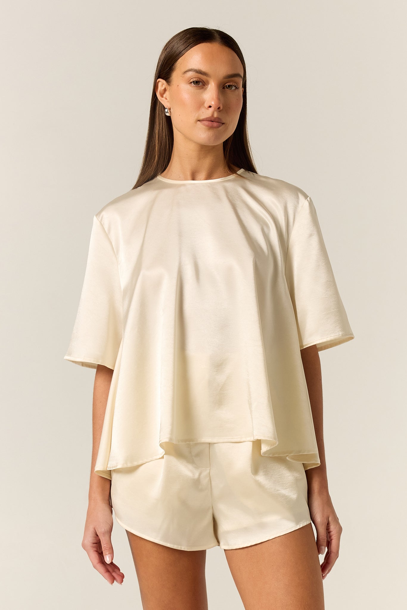 Emmi Satin Tee (Cream)