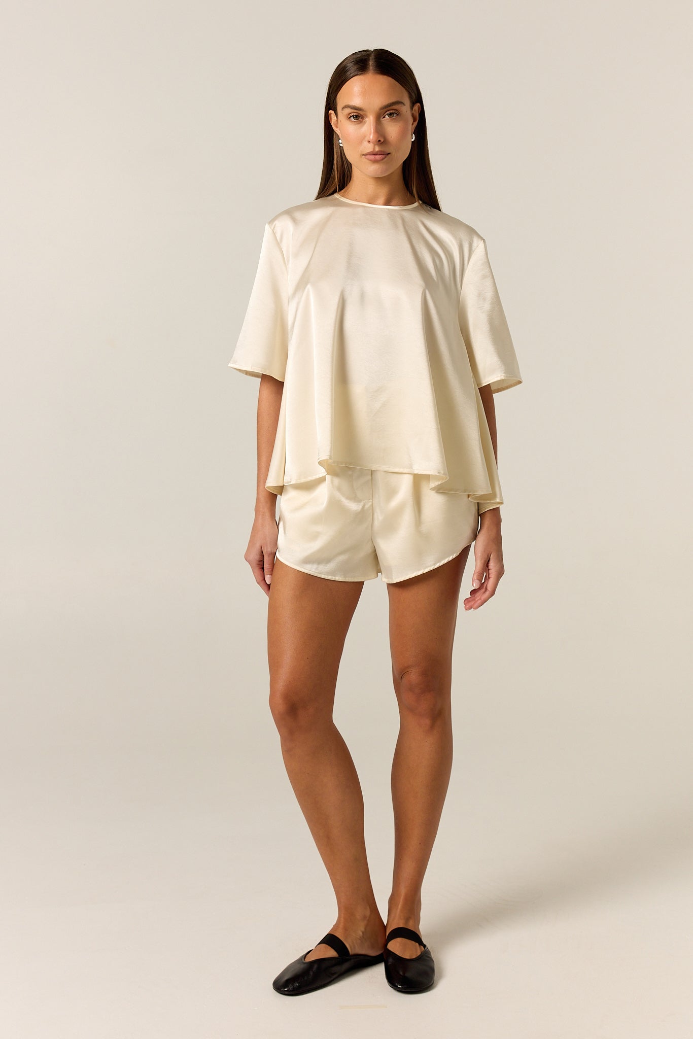 Emmi Satin Tee (Cream)