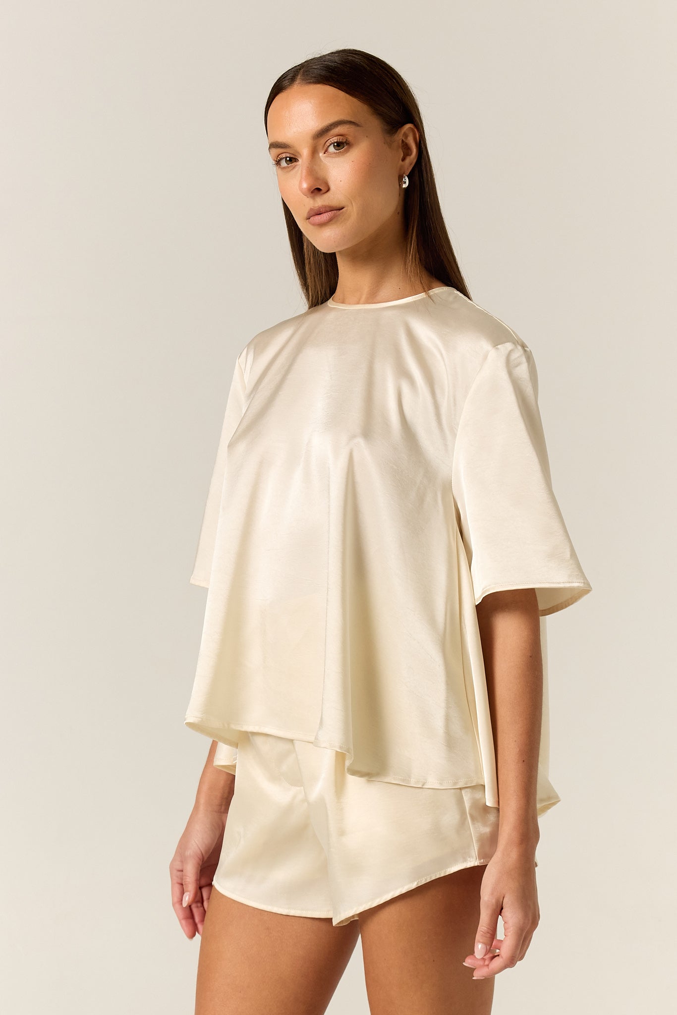 Emmi Satin Tee (Cream)
