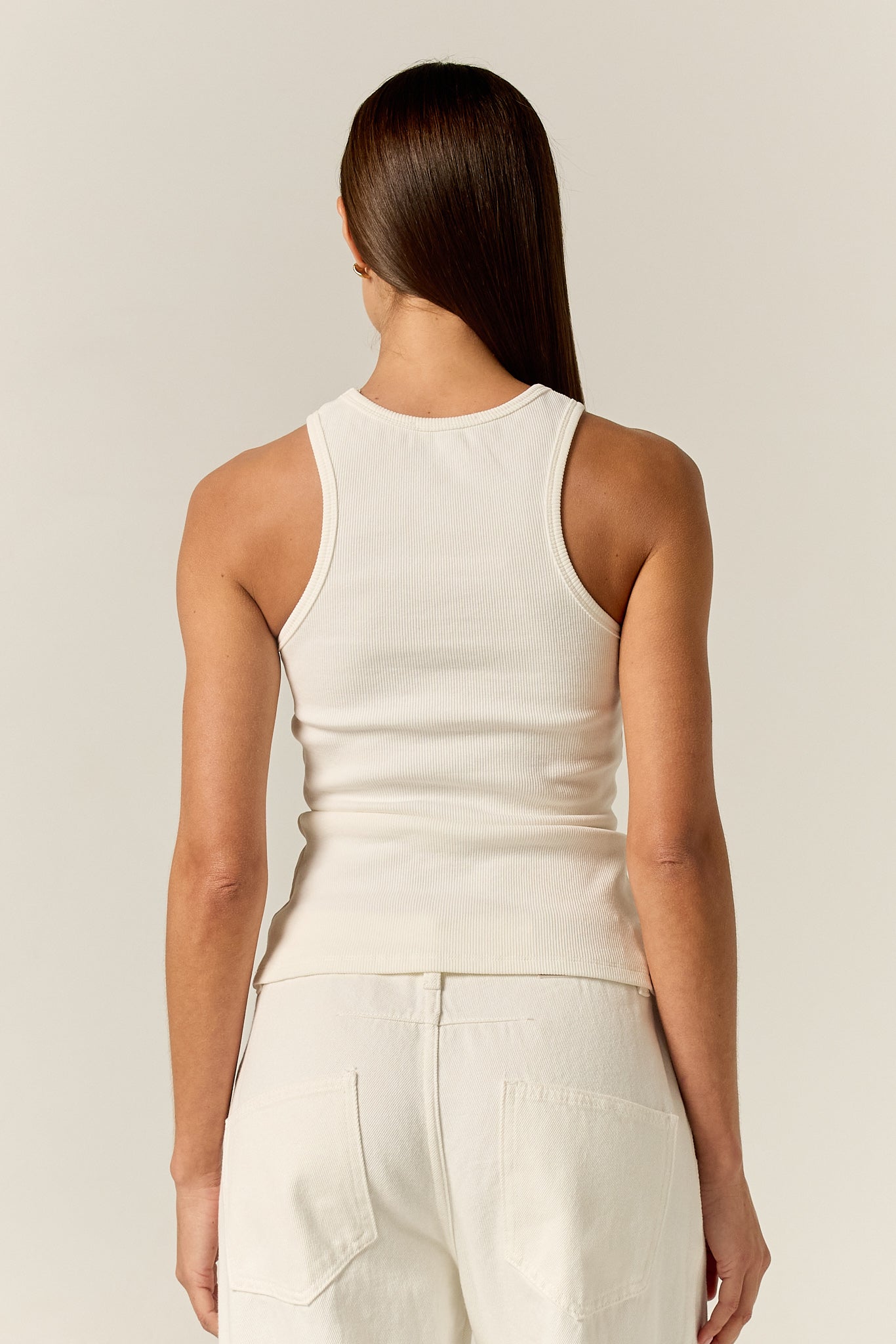 Dylan Monogram Tank (White)