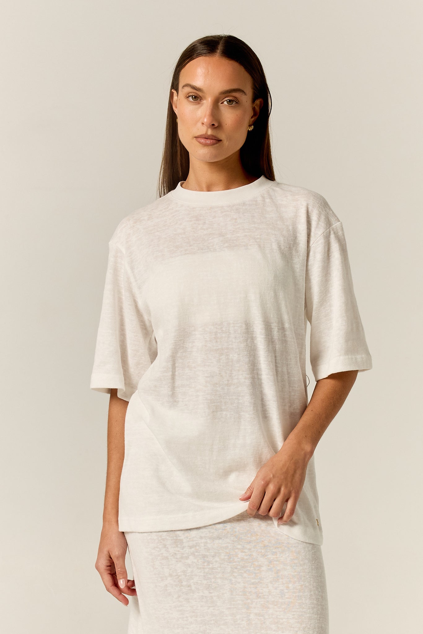 Noa Belted Tee (White)