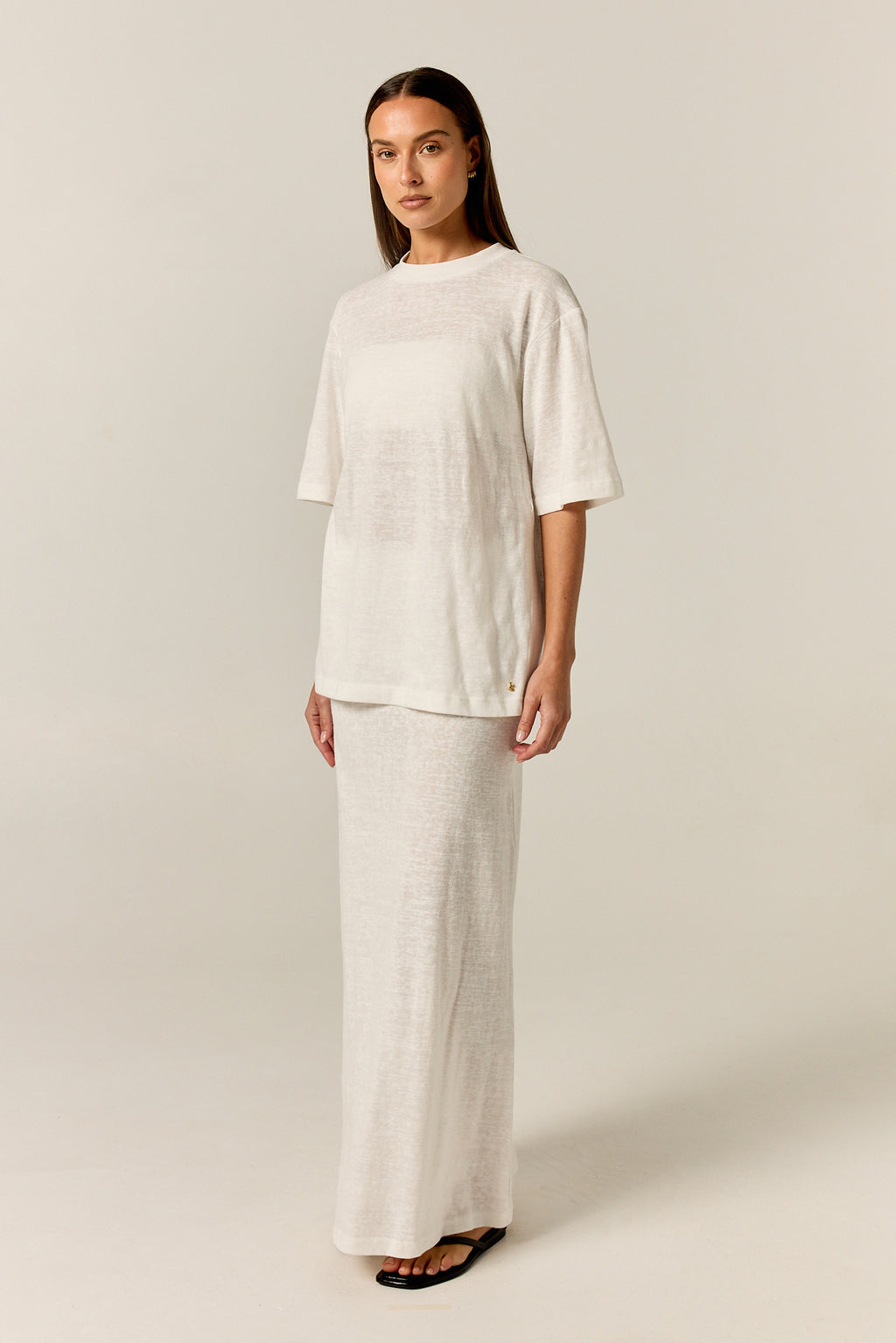 Noa Belted Tee (White)