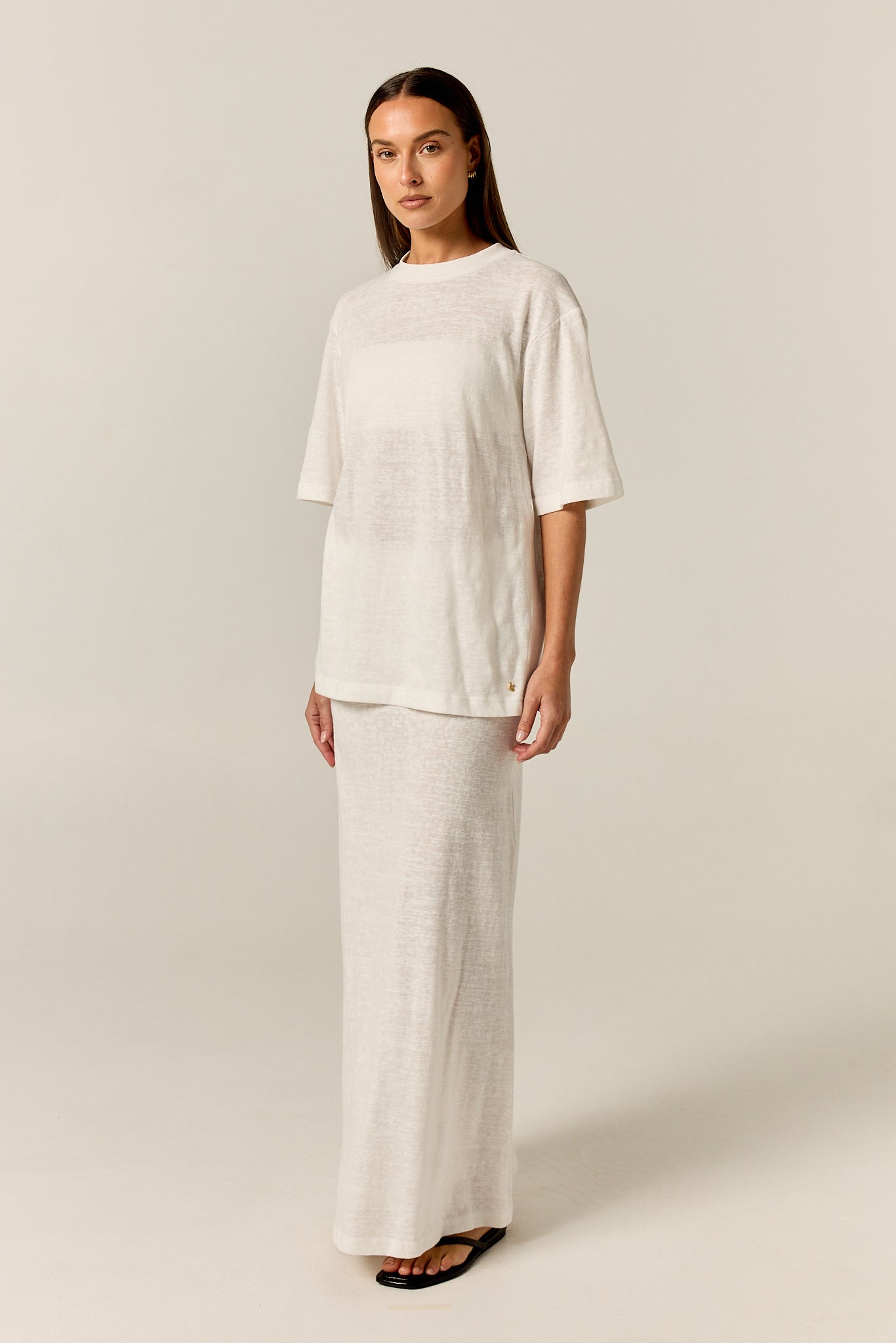 Noa Belted Tee (White)