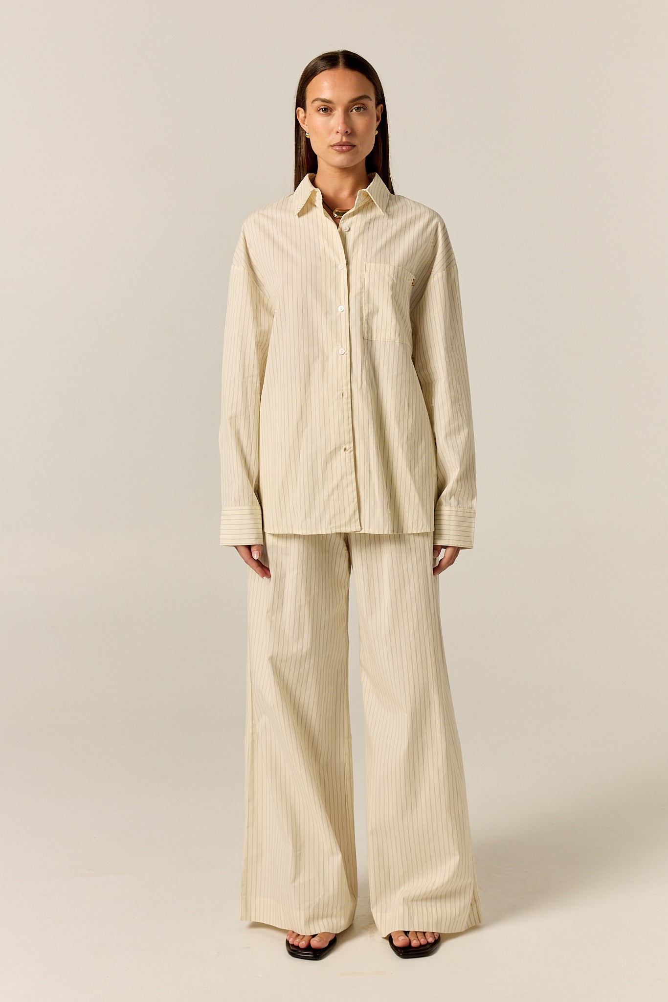 Ellis Pant (Butter Pinstripe)