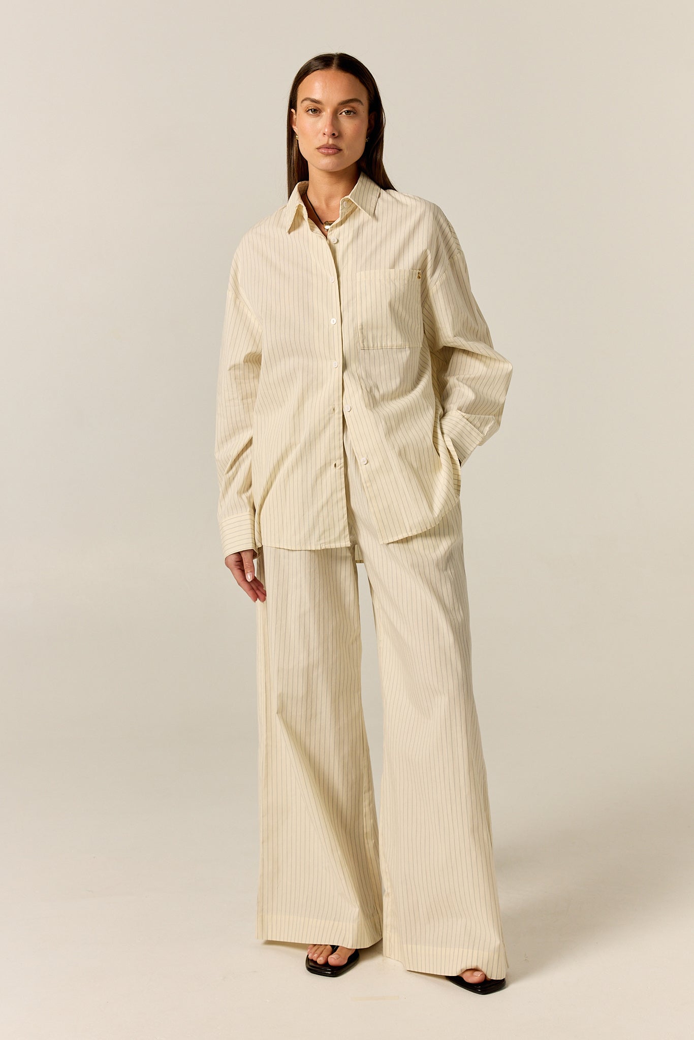Ellis Pant (Butter Pinstripe)