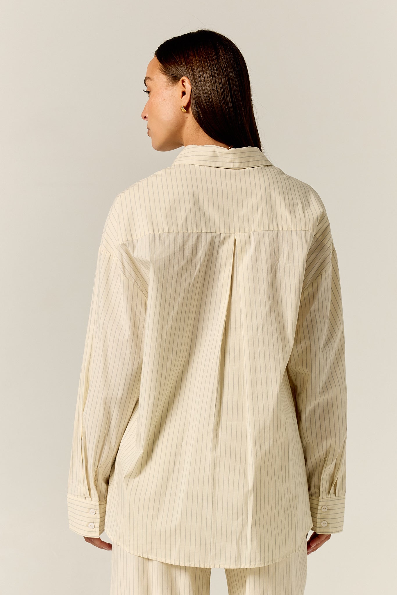 Ellis Shirt (Butter Pinstripe)