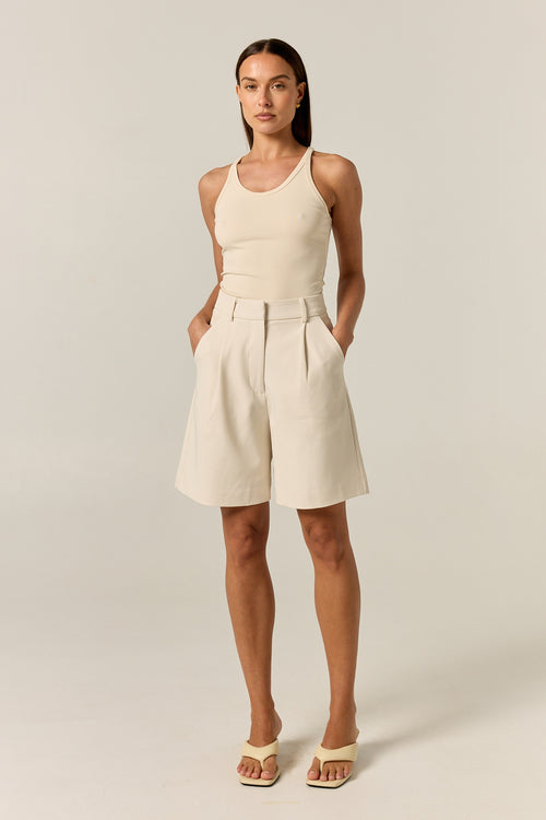 Cinder Racer Tank (Cream)