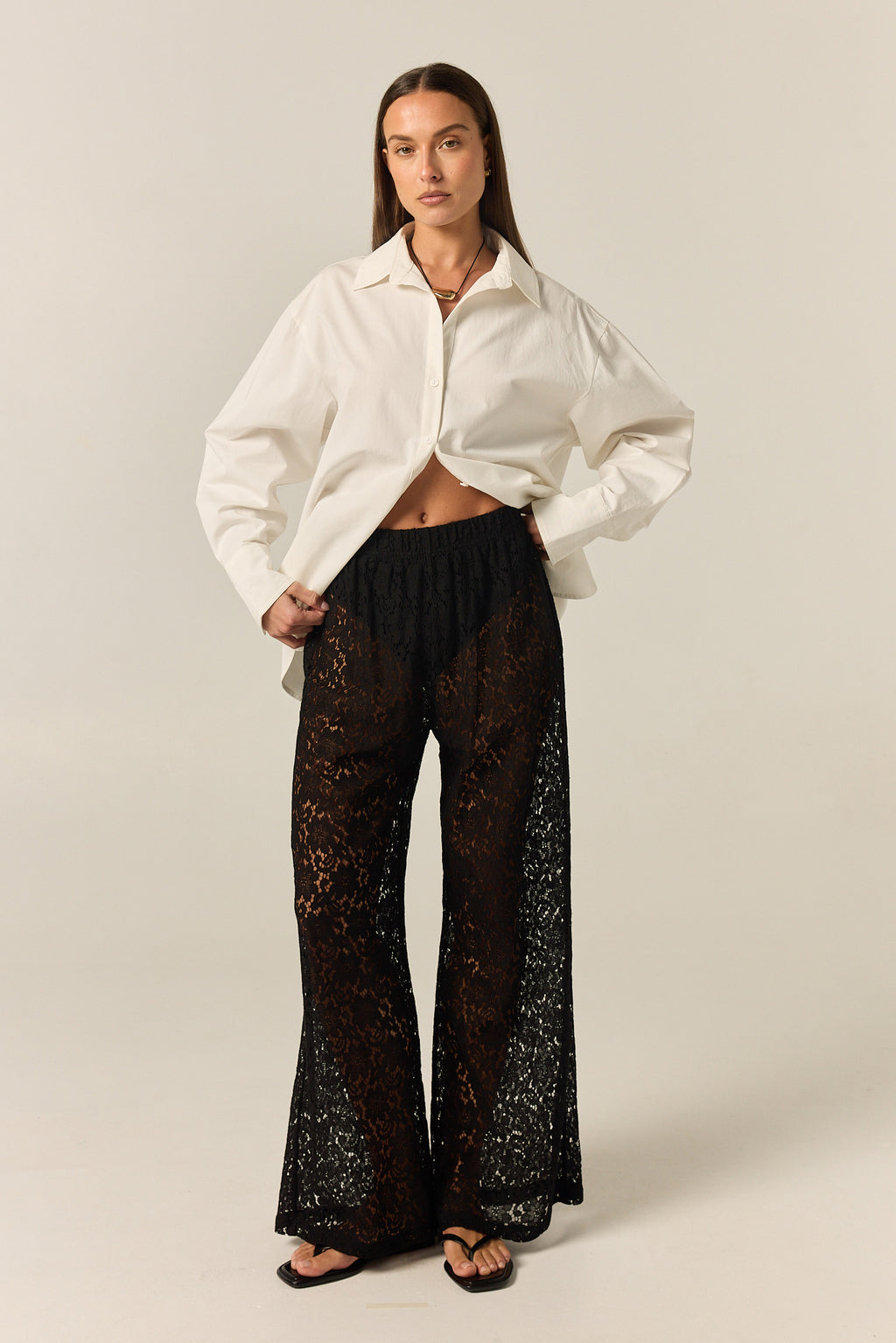 Thea 2.0 Lace Pant (Black)