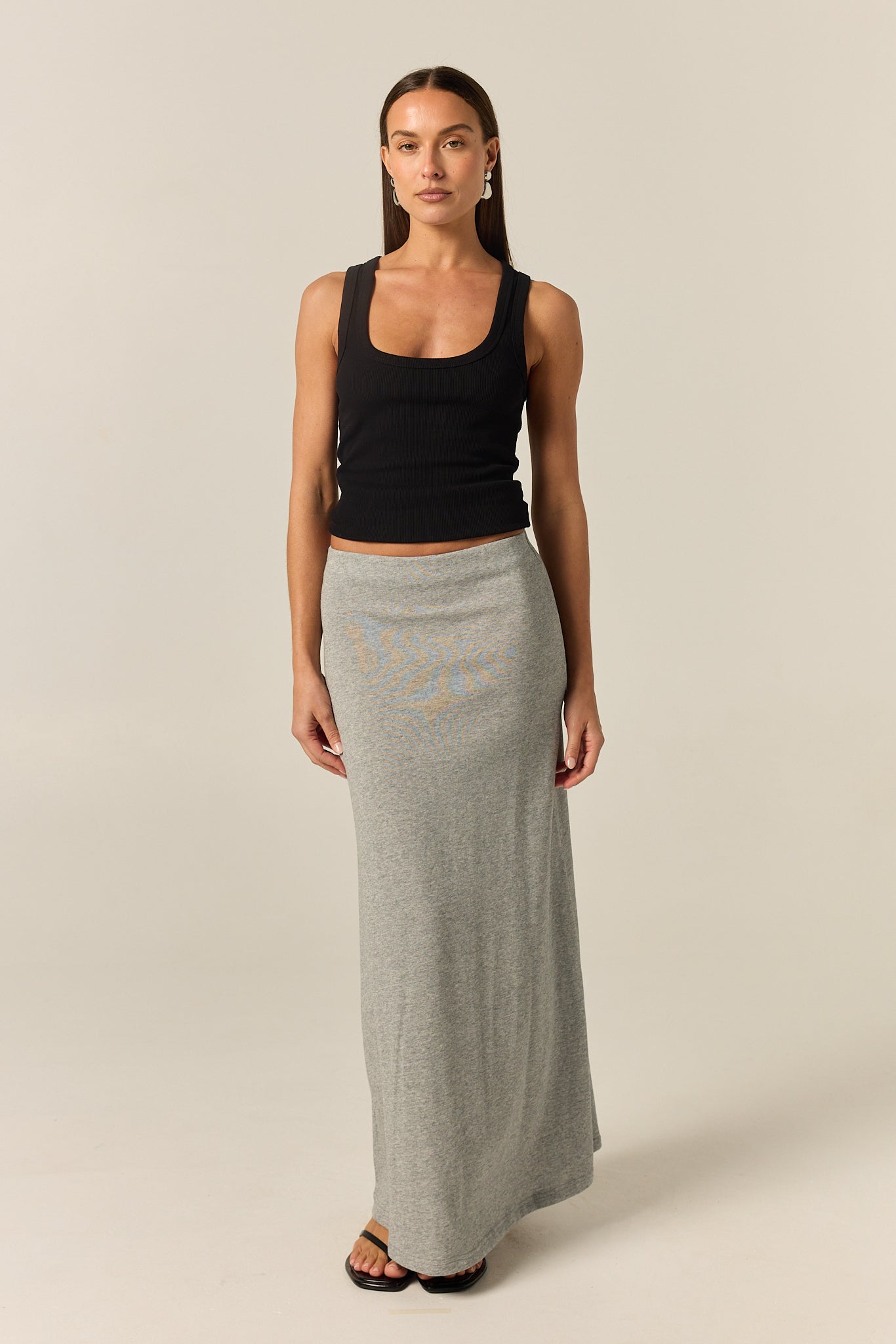 Noa Midi Skirt (Grey)