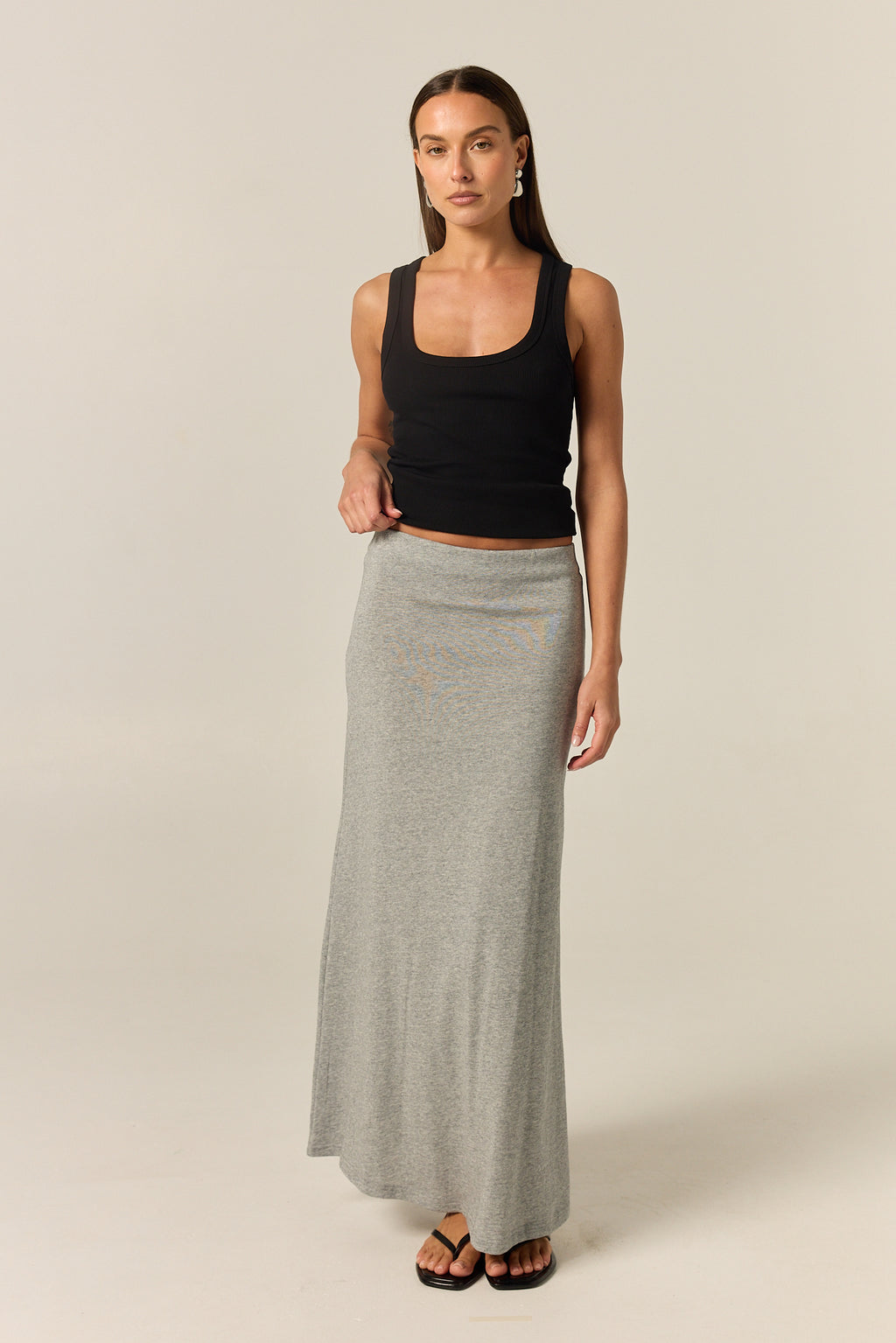 Noa Midi Skirt (Grey)