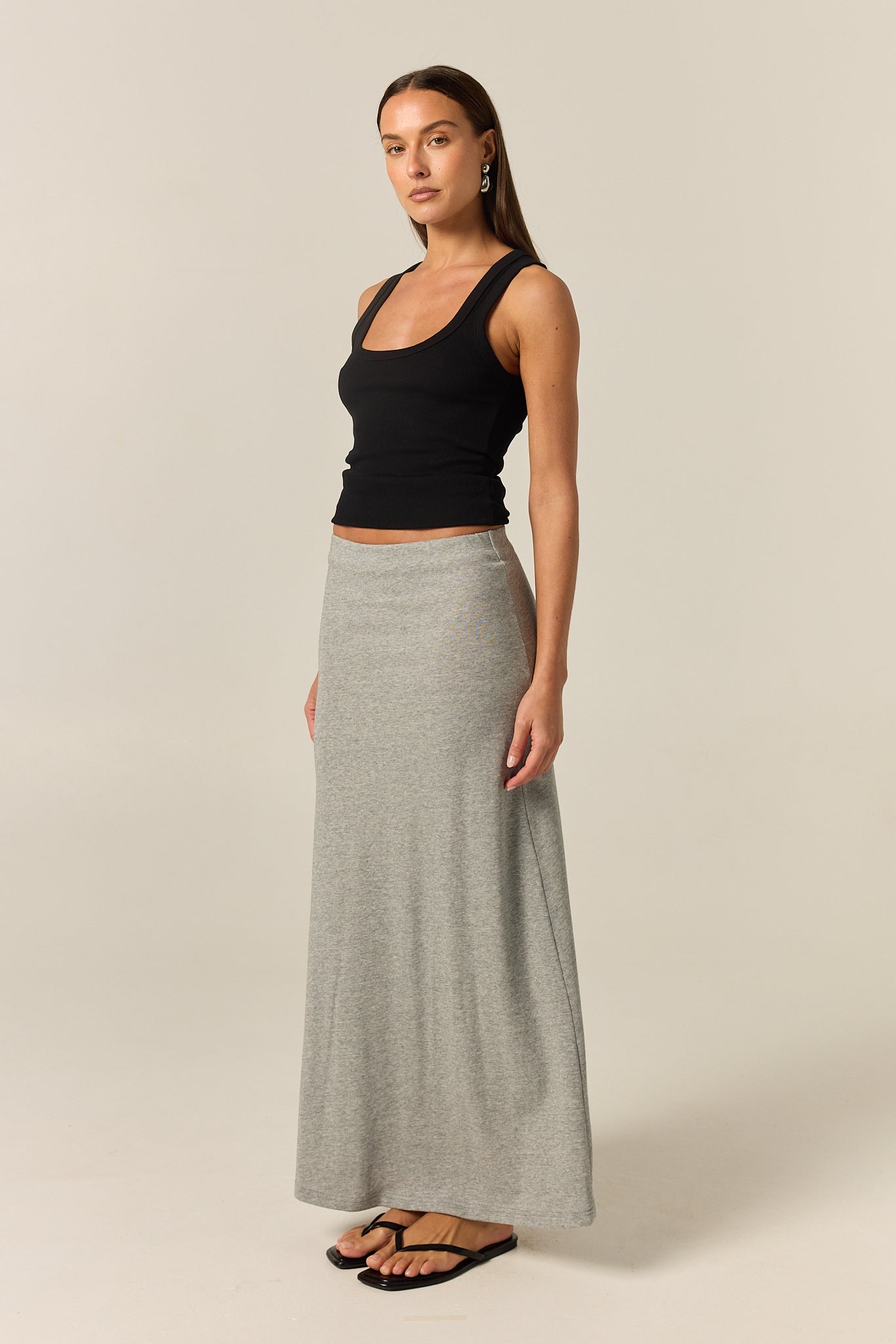Noa Midi Skirt (Grey)